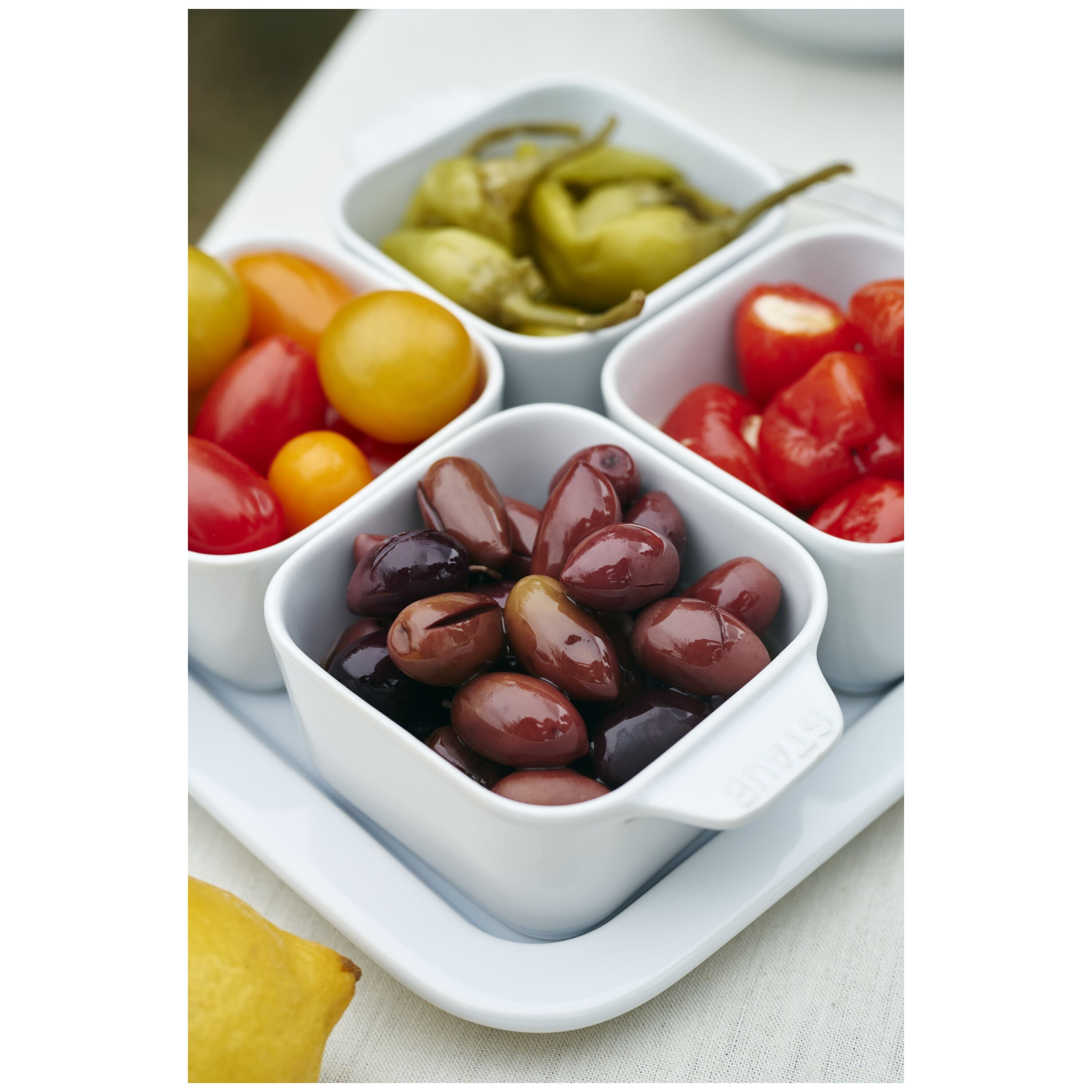 STAUB Ceramique 5 Piece Ceramic Appetiser Set, Pure-White-n/a-DECOROLALA