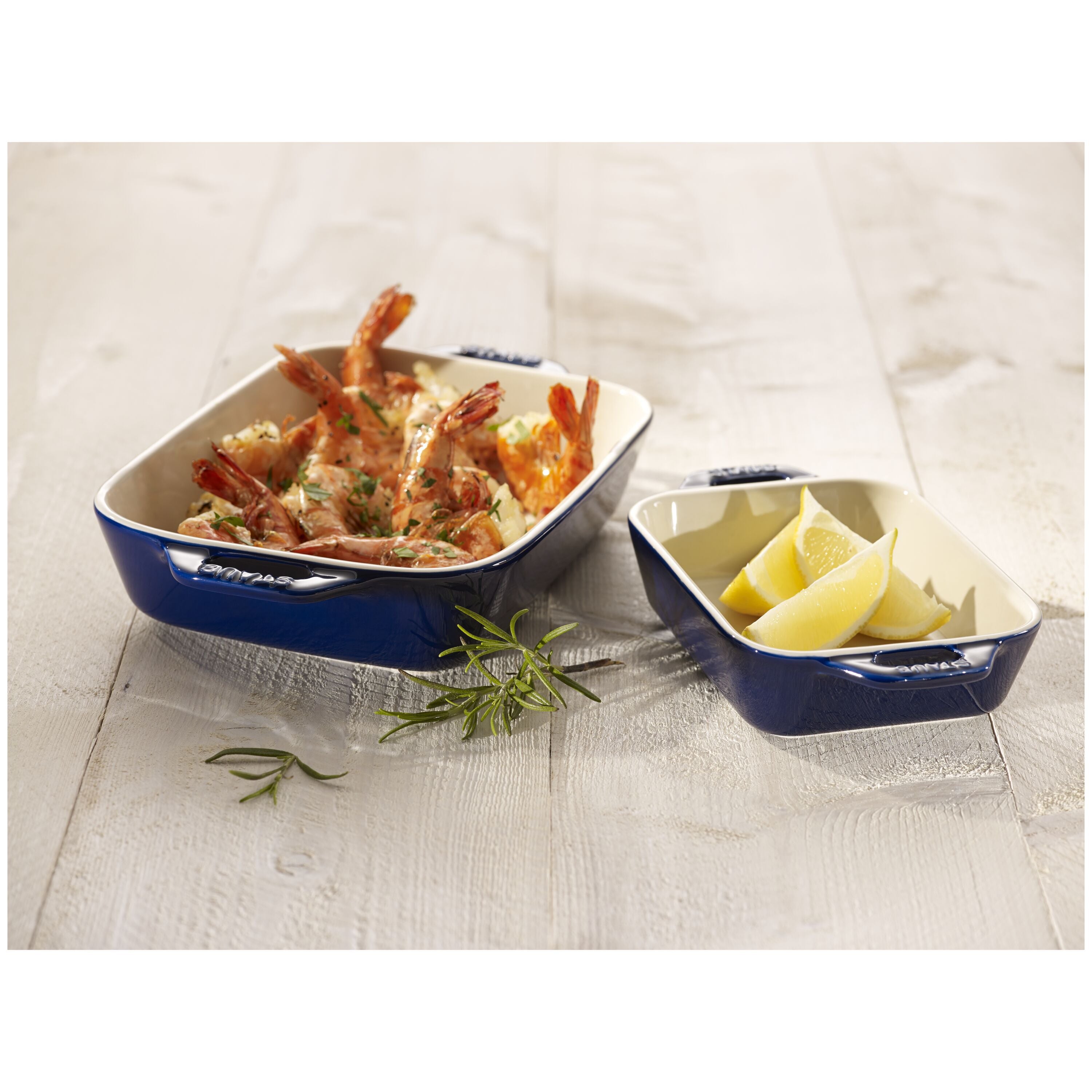STAUB Ceramique 400 ml Ceramic Rectangular Oven Dish, Dark-Blue-n/a-DECOROLALA