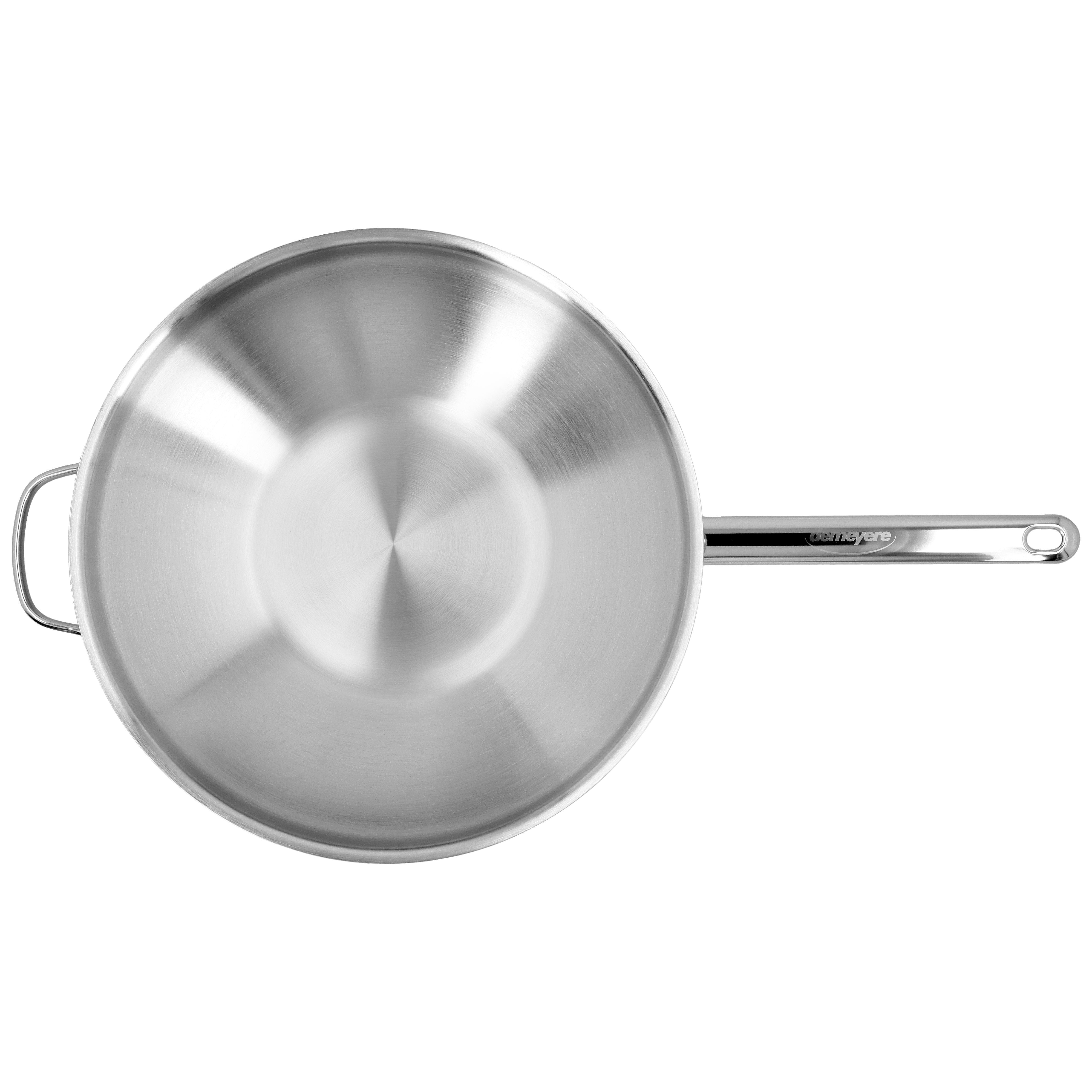DEMEYERE Apollo 7 32 cm / 12.5 inch 18/10 Stainless Steel Wok Flat Bottom-1