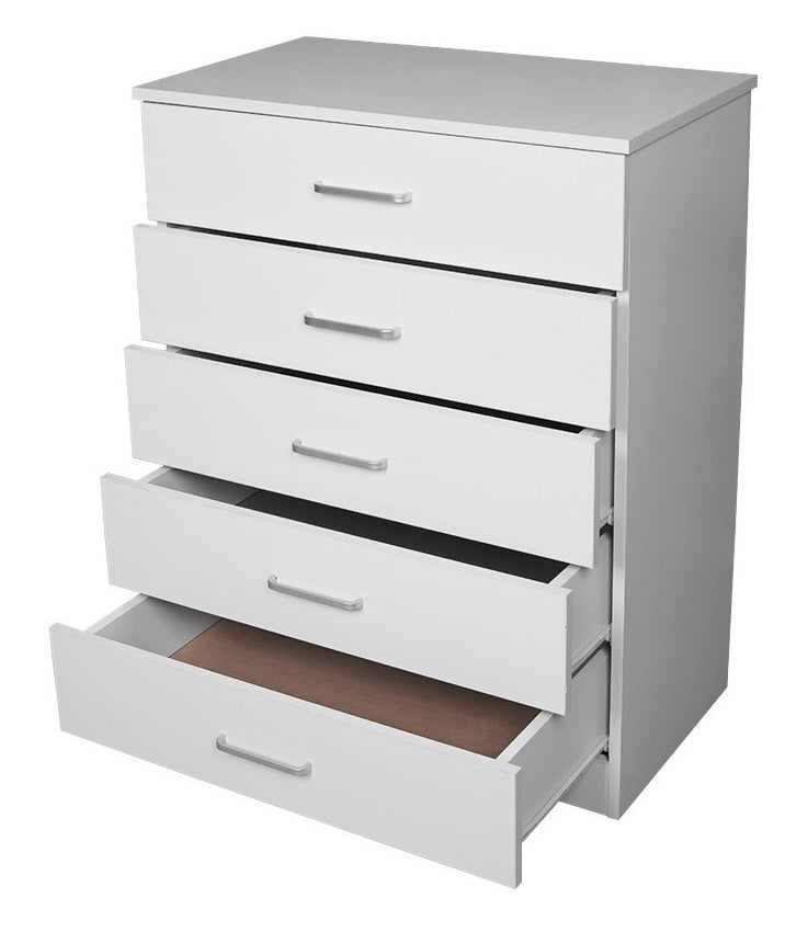 Classic Elegance: Five-Drawer Chest for Organized Living-0