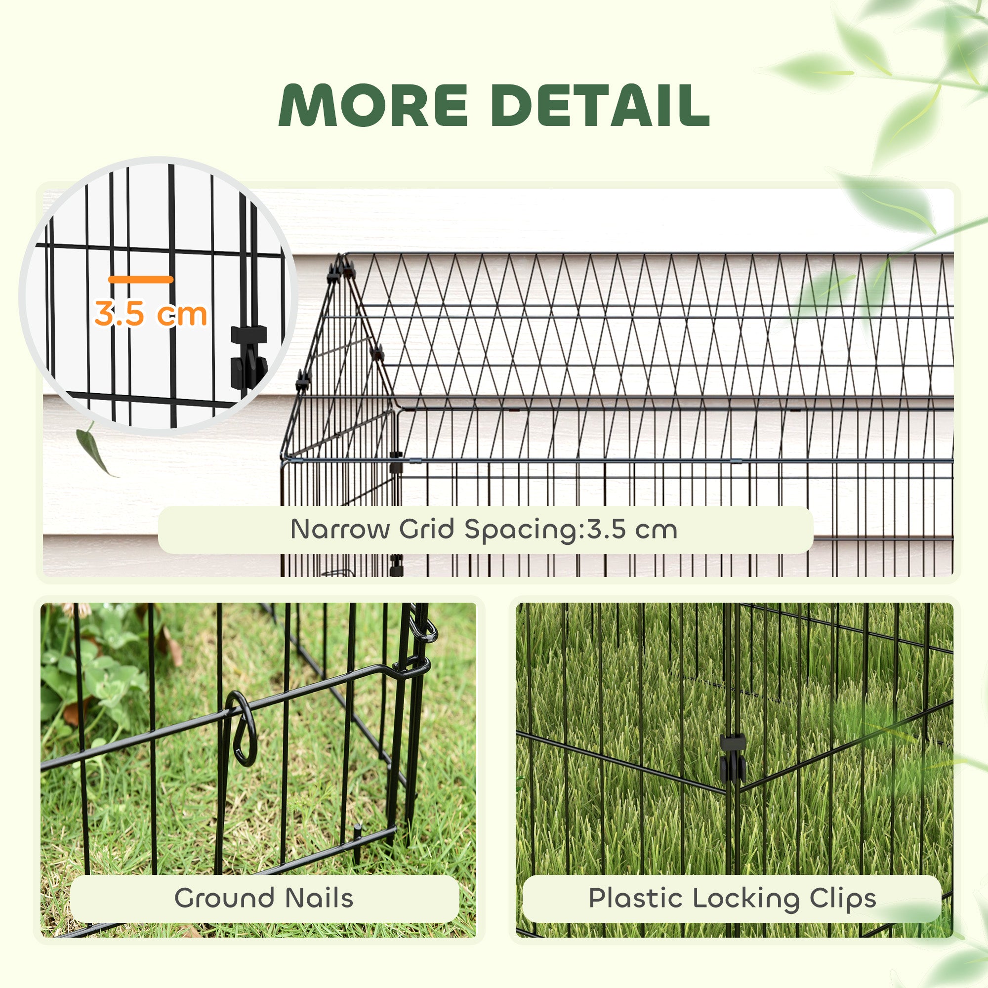 73" Small Animal Cage with Roof, Indoor/Outdoor Use,  for Chicken, Rabbits, Chinchillas, Silver