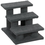 3 Tier Pet Stairs Dog Cat Step Scratch Post Furniture,  Dark Grey
