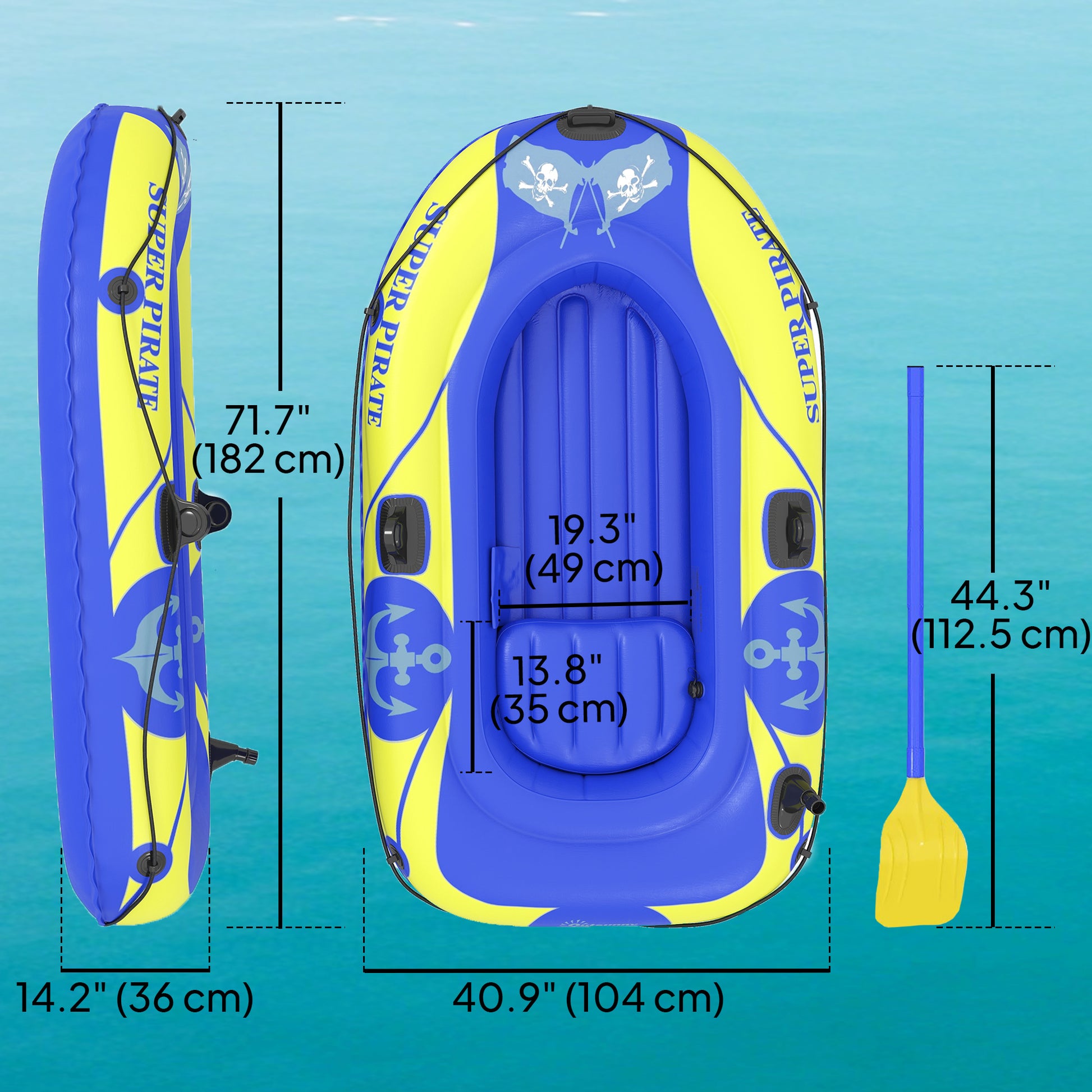 1-2 Person Inflatable Kayak-Patio & Garden > Outdoor Recreation > Water Sports & Boating Supplies-DECOROLALA