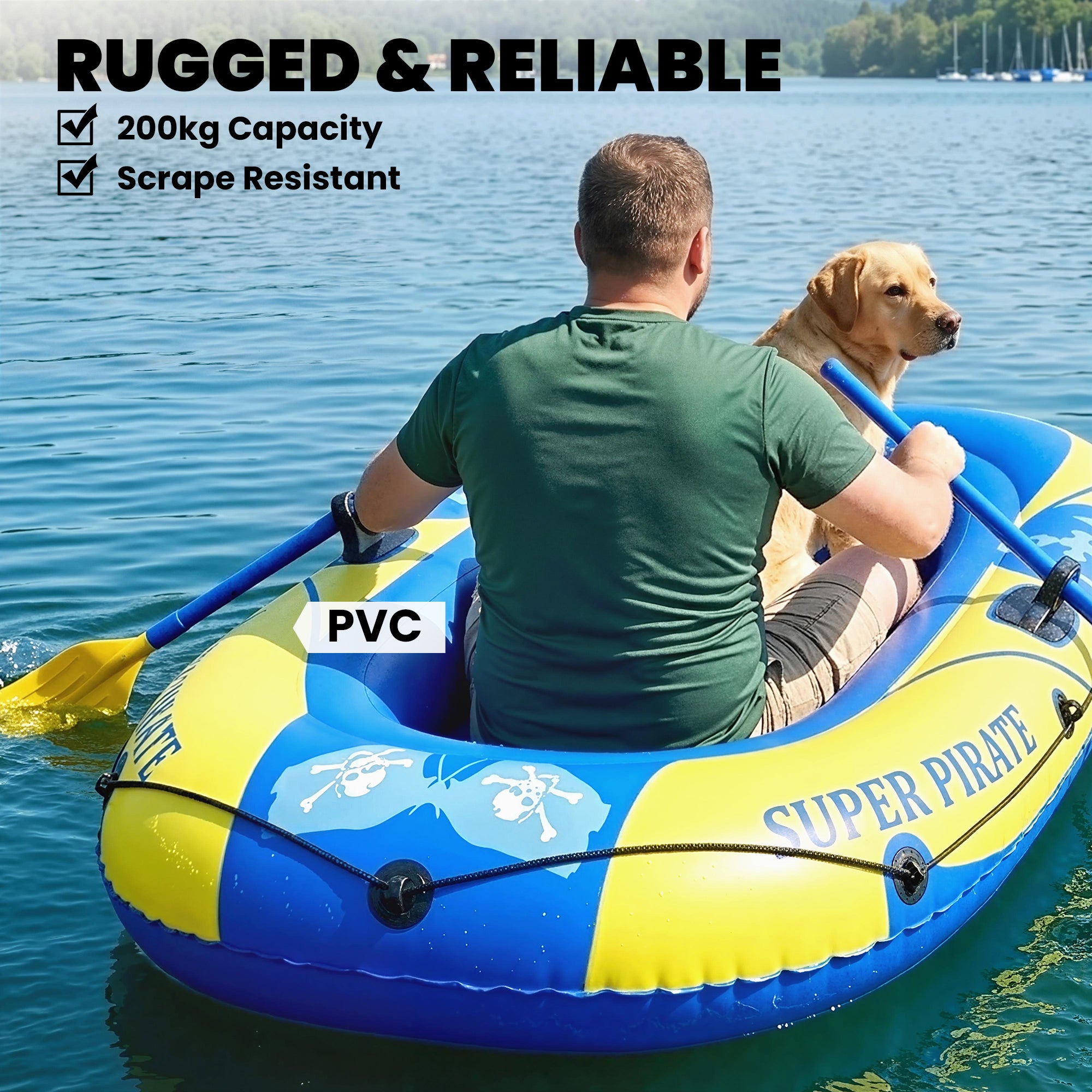 1-2 Person Inflatable Kayak-Patio & Garden > Outdoor Recreation > Water Sports & Boating Supplies-DECOROLALA