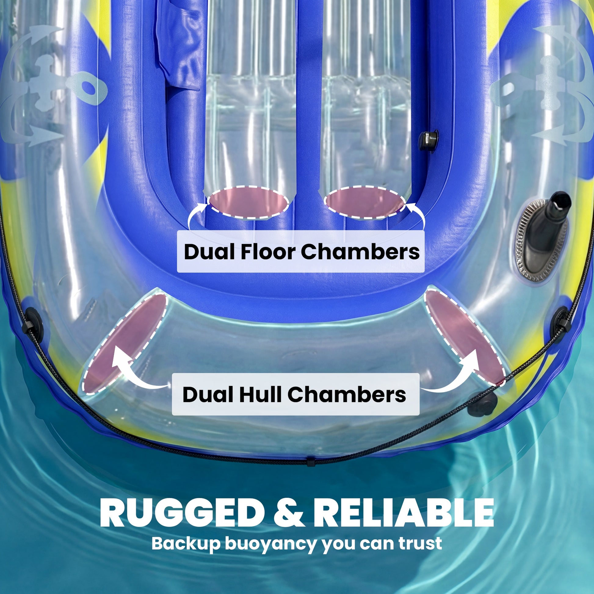 1-2 Person Inflatable Kayak-Patio & Garden > Outdoor Recreation > Water Sports & Boating Supplies-DECOROLALA