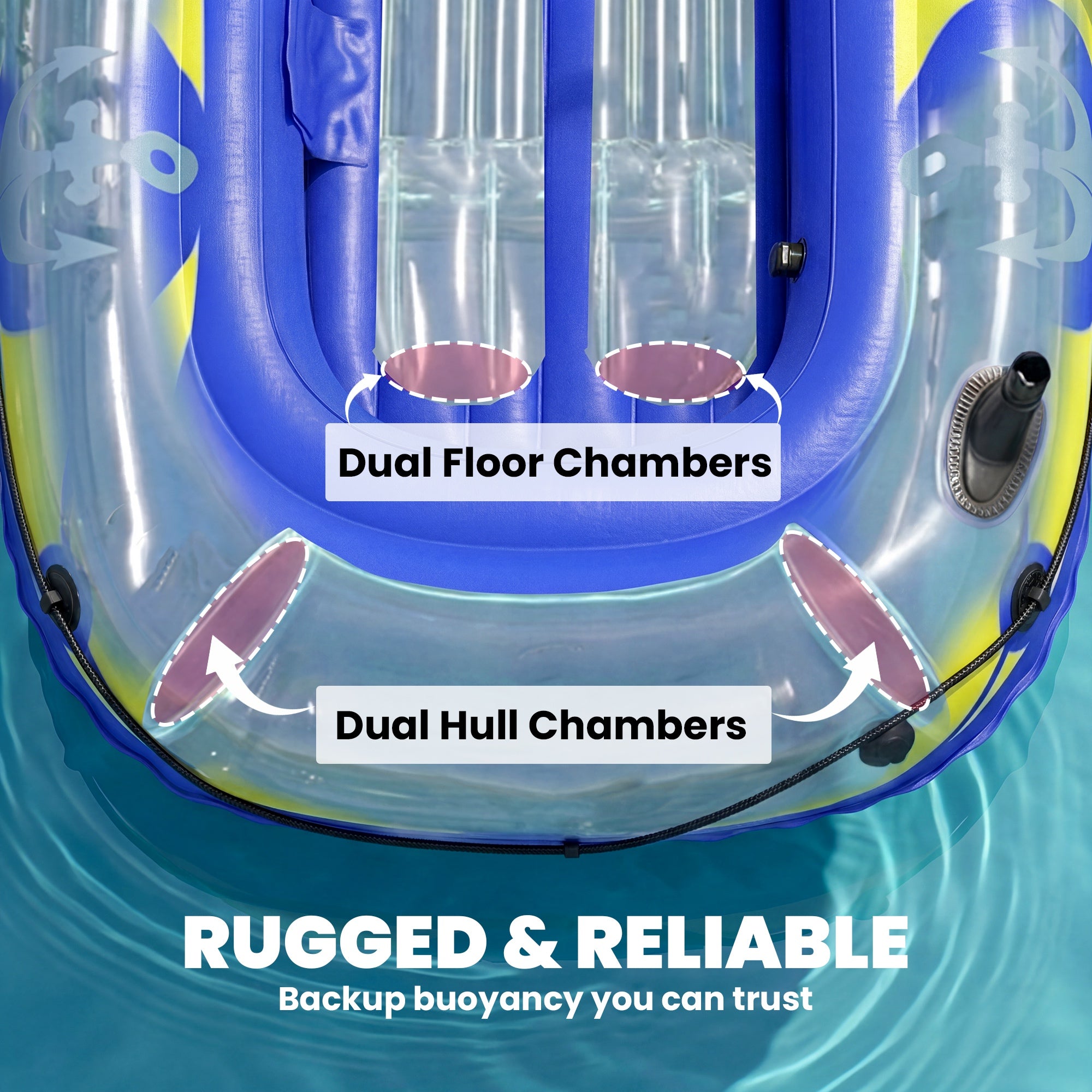 1-2 Person Inflatable Kayak-Patio & Garden > Outdoor Recreation > Water Sports & Boating Supplies-DECOROLALA