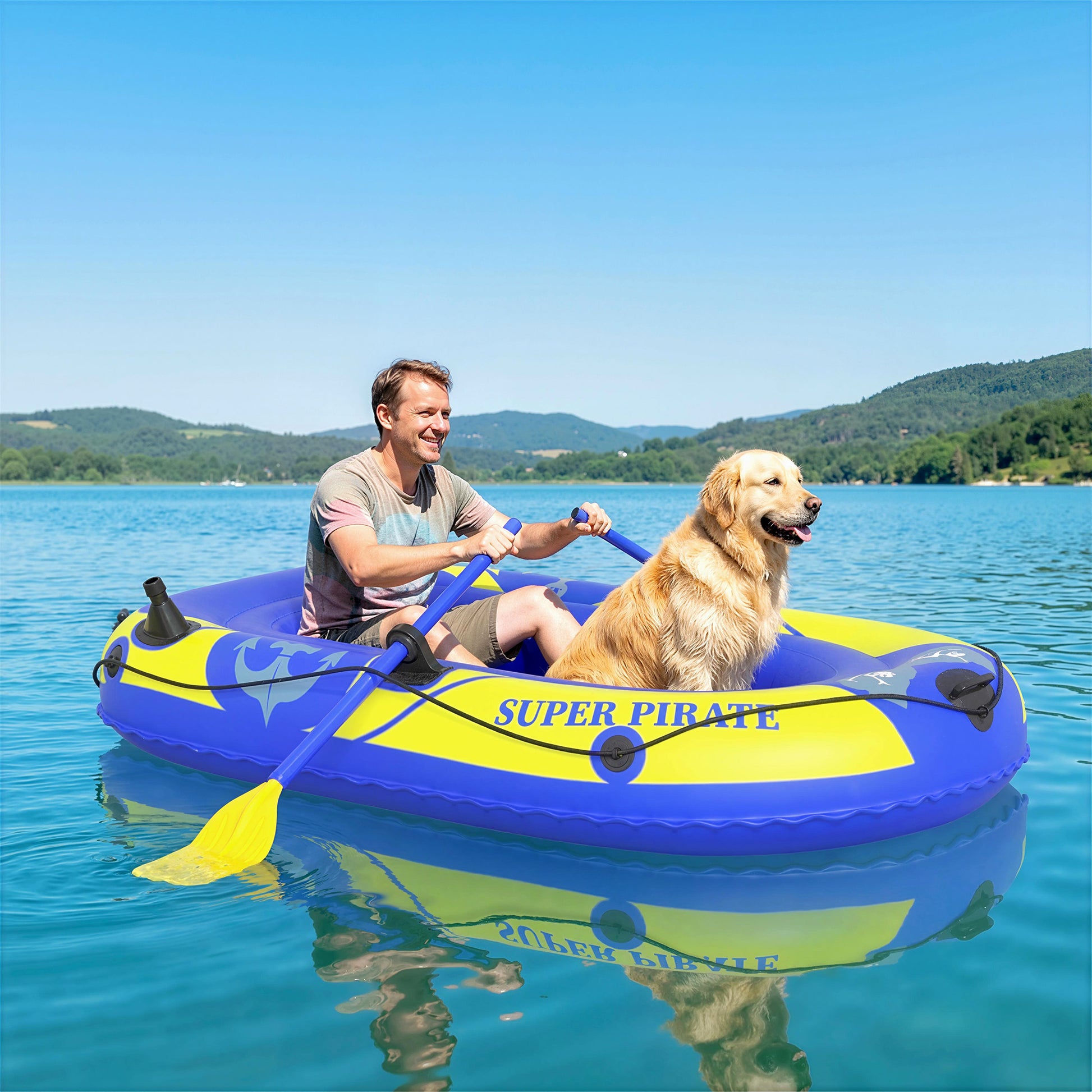 1-2 Person Inflatable Kayak-Patio & Garden > Outdoor Recreation > Water Sports & Boating Supplies-DECOROLALA