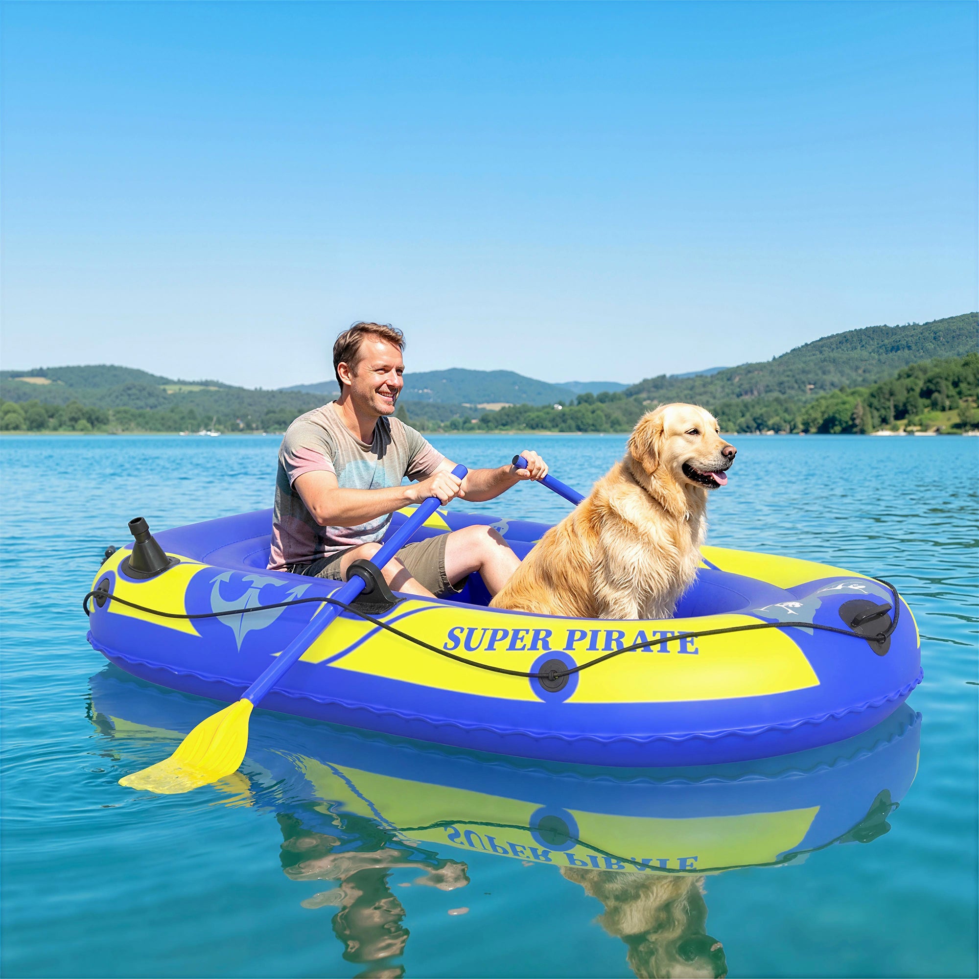 1-2 Person Inflatable Kayak-Patio & Garden > Outdoor Recreation > Water Sports & Boating Supplies-DECOROLALA