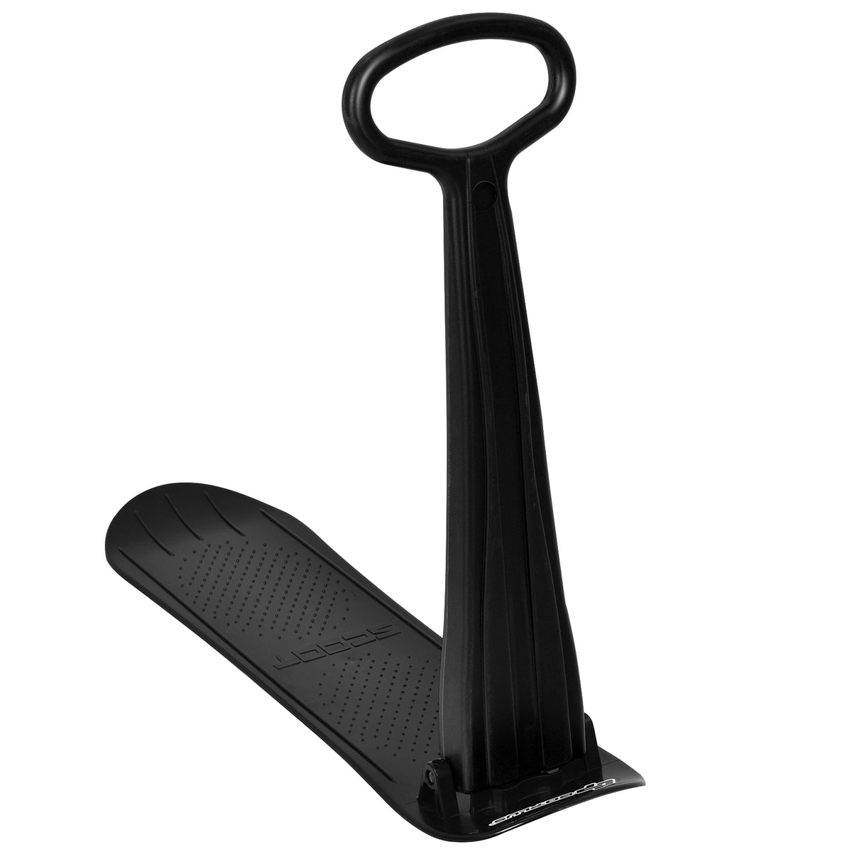 1-Rider Foldable Snow Scooter with Grip Handle - Black-Winter Sports Equipment-DECOROLALA