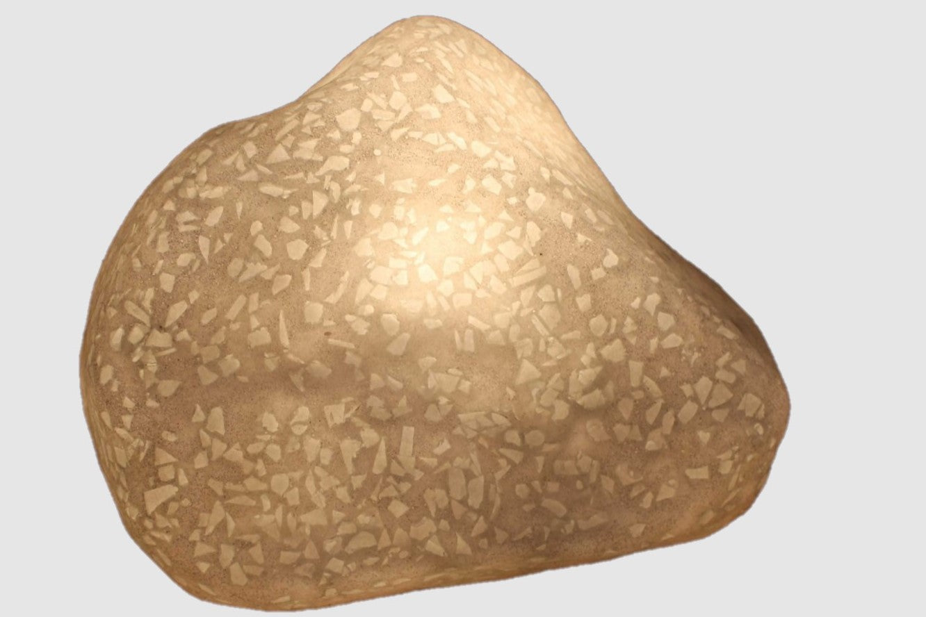 1 X 12 X 10 Sandstone Glass Pieces Polished Stone With Outdoor Light-Outdoor Accessories-Decor-Garden-Games-DECOROLALA