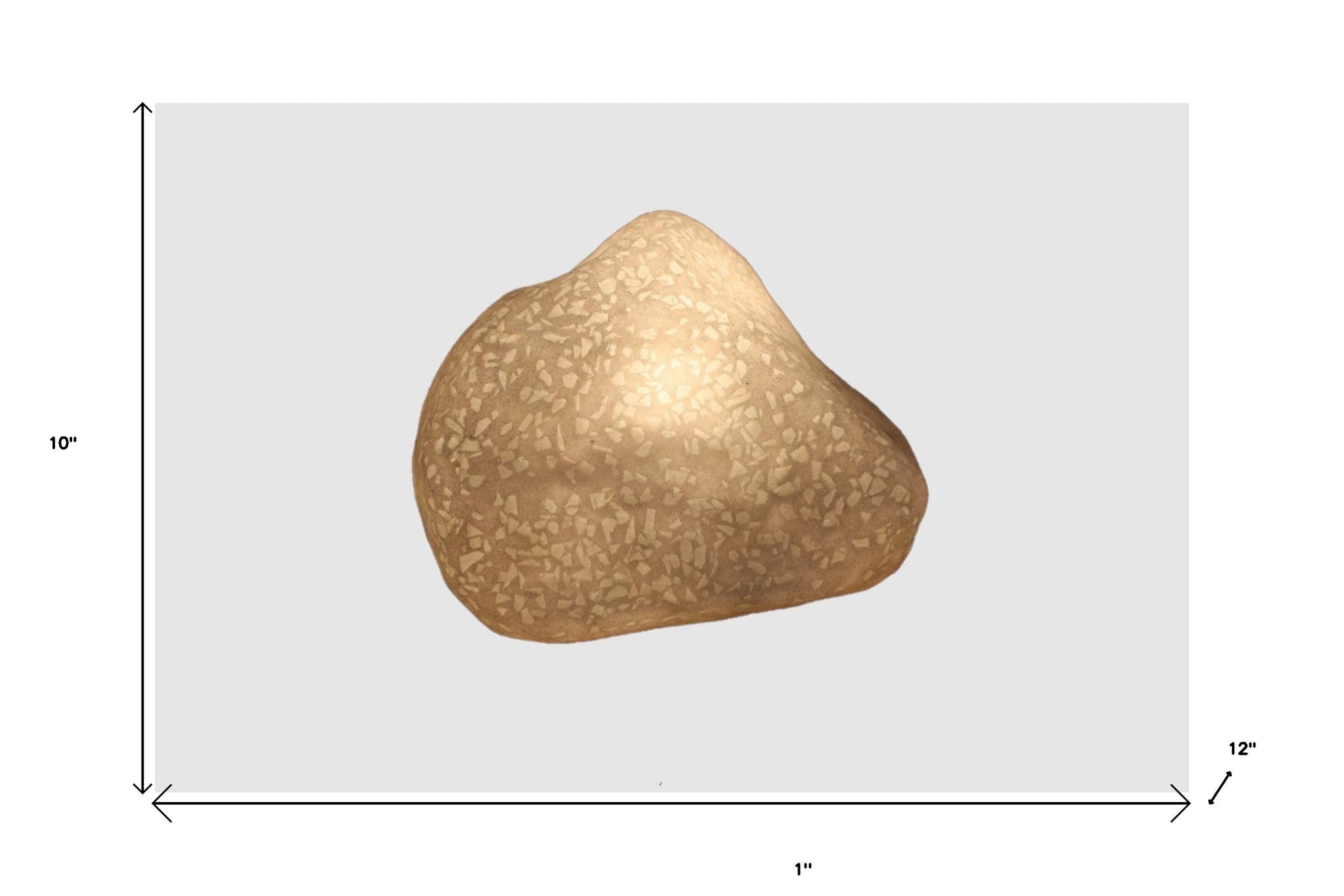 1 X 12 X 10 Sandstone Glass Pieces Polished Stone With Outdoor Light-Outdoor Accessories-Decor-Garden-Games-DECOROLALA