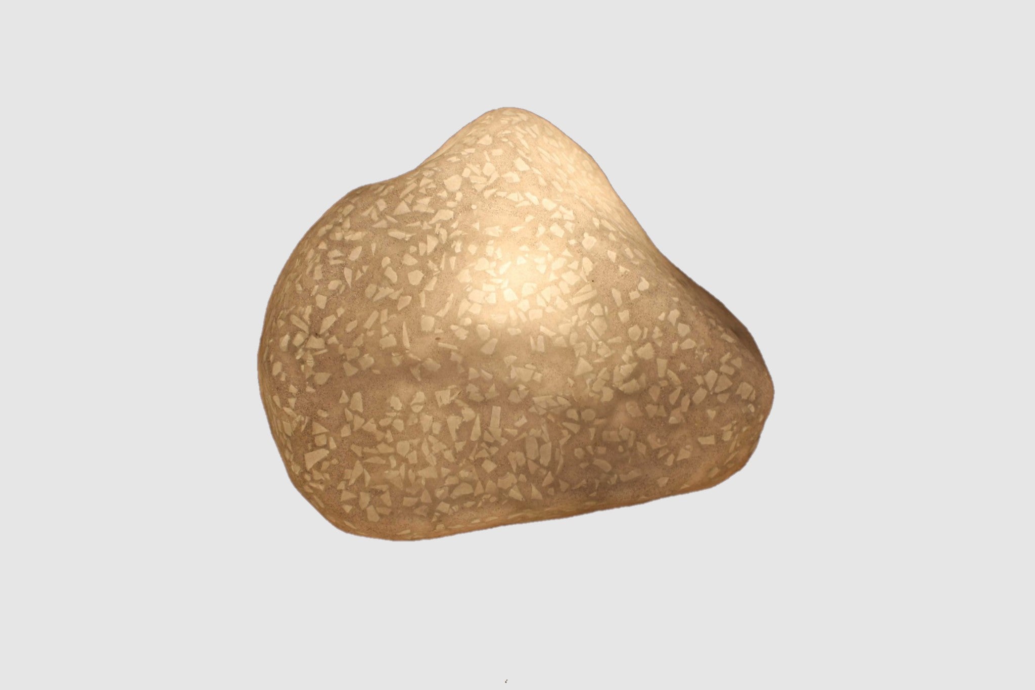 1 X 12 X 10 Sandstone Glass Pieces Polished Stone With Outdoor Light-Outdoor Accessories-Decor-Garden-Games-DECOROLALA