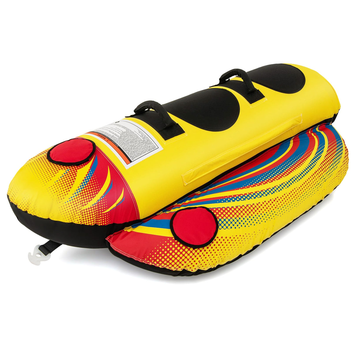 1 or 2 Person Inflatable Towable Tube Banana Boat for Boating-Water Sports-DECOROLALA