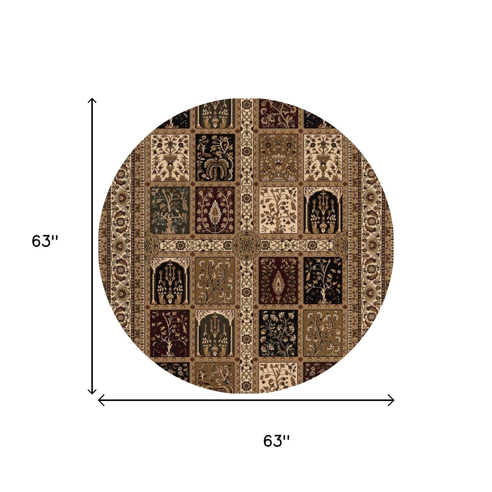 10' Beige And Black Oriental Runner Rug-Area Rugs-DECOROLALA
