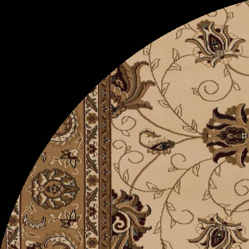 10' Beige And Ivory Oriental Runner Rug-Area Rugs-DECOROLALA