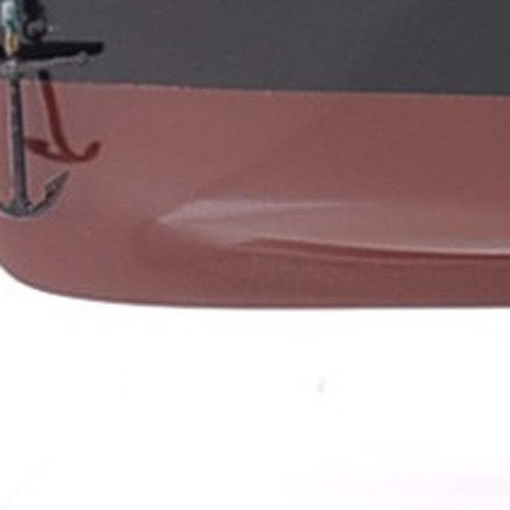 10" Black and Red Solid Wood Hand Painted 1912 RMS Titanic Small Model Boat-Sculptures-DECOROLALA