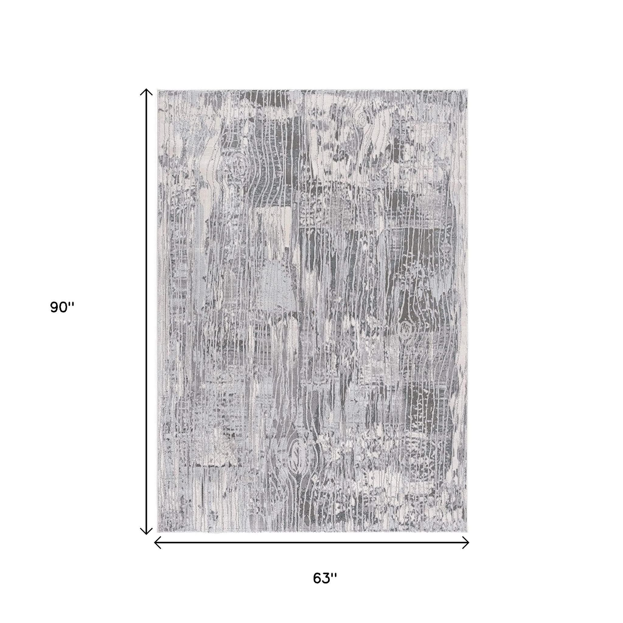 10' Blue Abstract Power Loom Runner Rug-Area Rugs-DECOROLALA