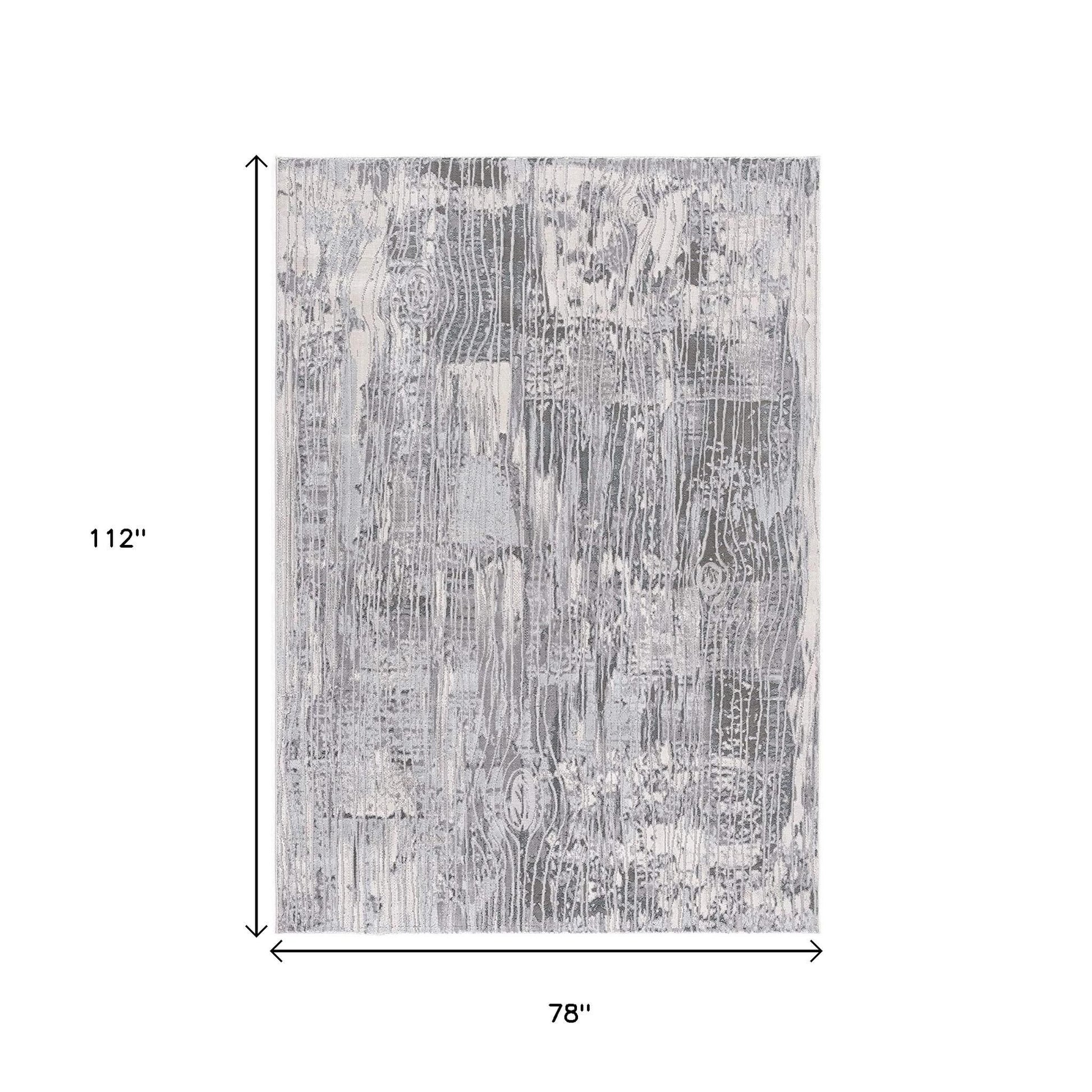 10' Blue Abstract Power Loom Runner Rug-Area Rugs-DECOROLALA