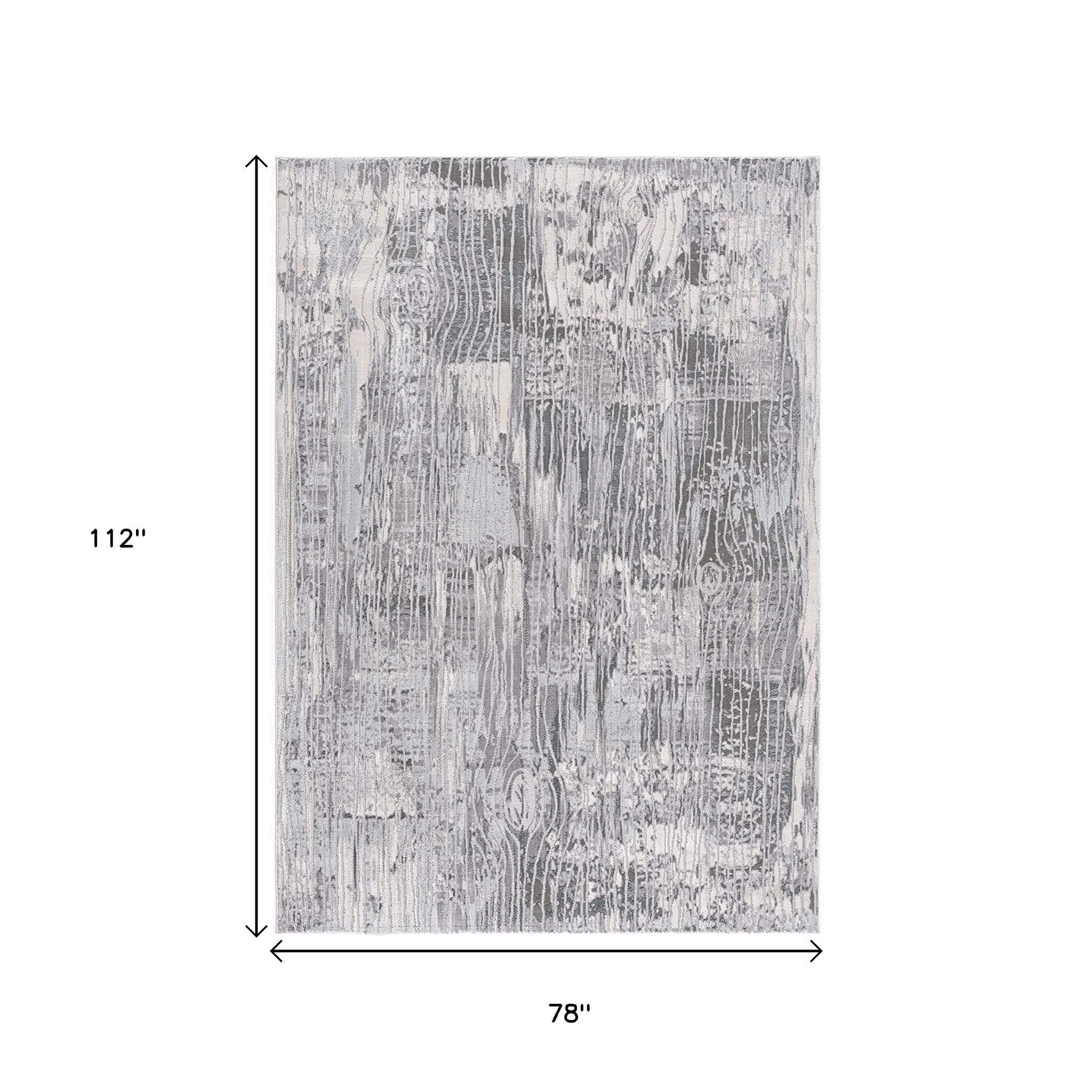 10' Blue Abstract Power Loom Runner Rug-Area Rugs-DECOROLALA