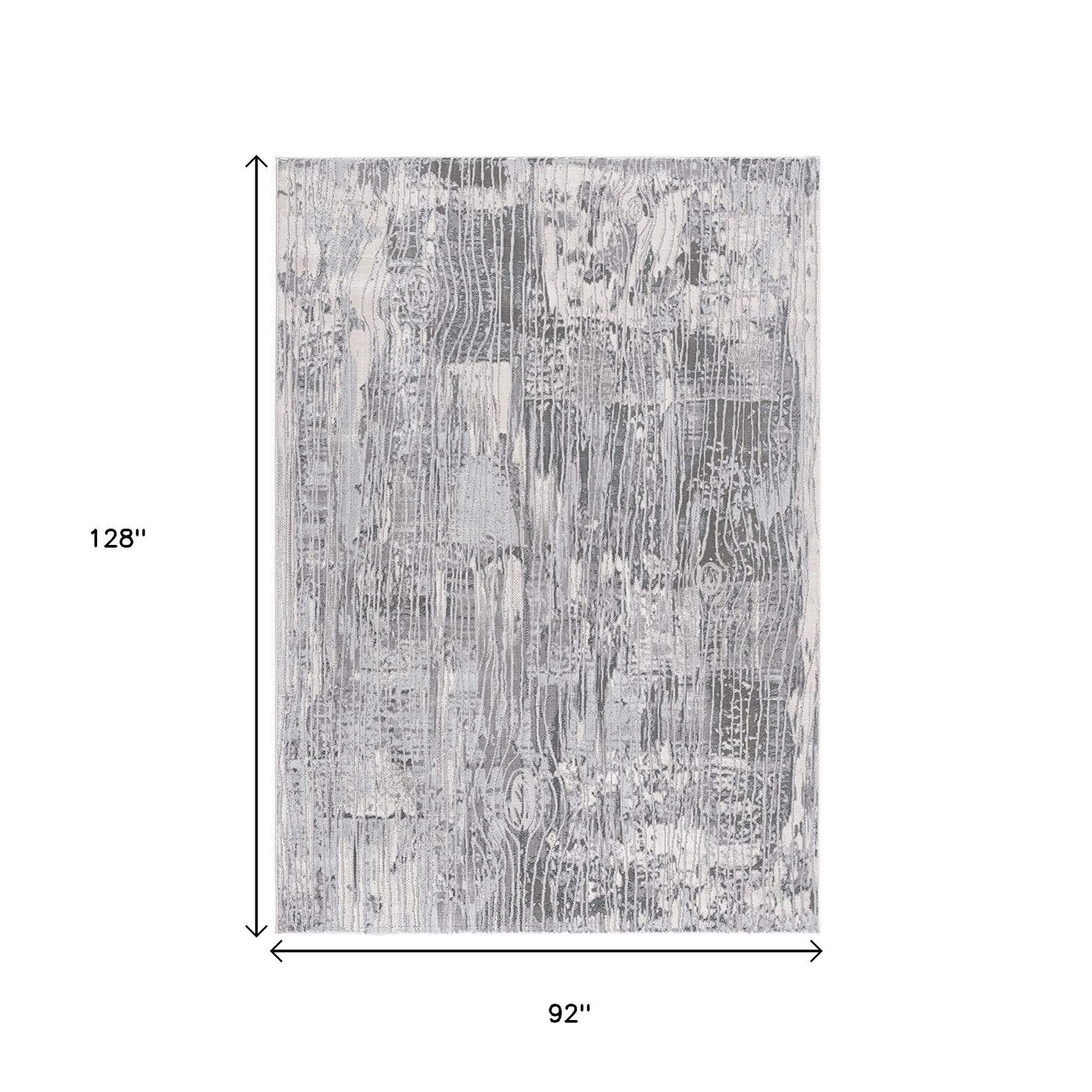 10' Blue Abstract Power Loom Runner Rug-Area Rugs-DECOROLALA