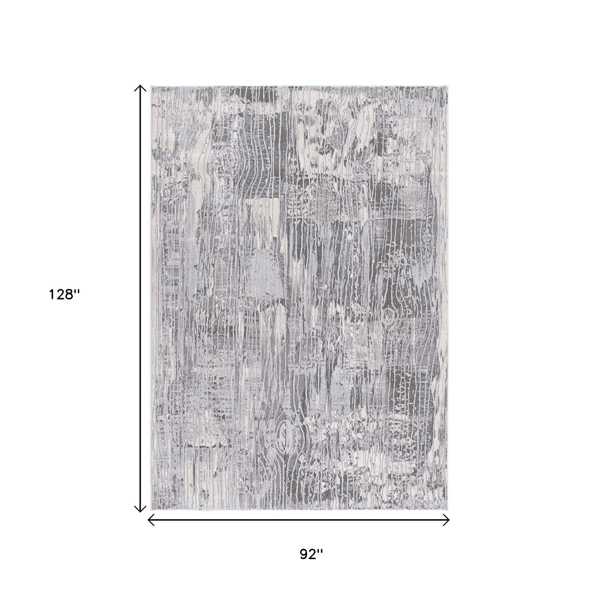 10' Blue Abstract Power Loom Runner Rug-Area Rugs-DECOROLALA