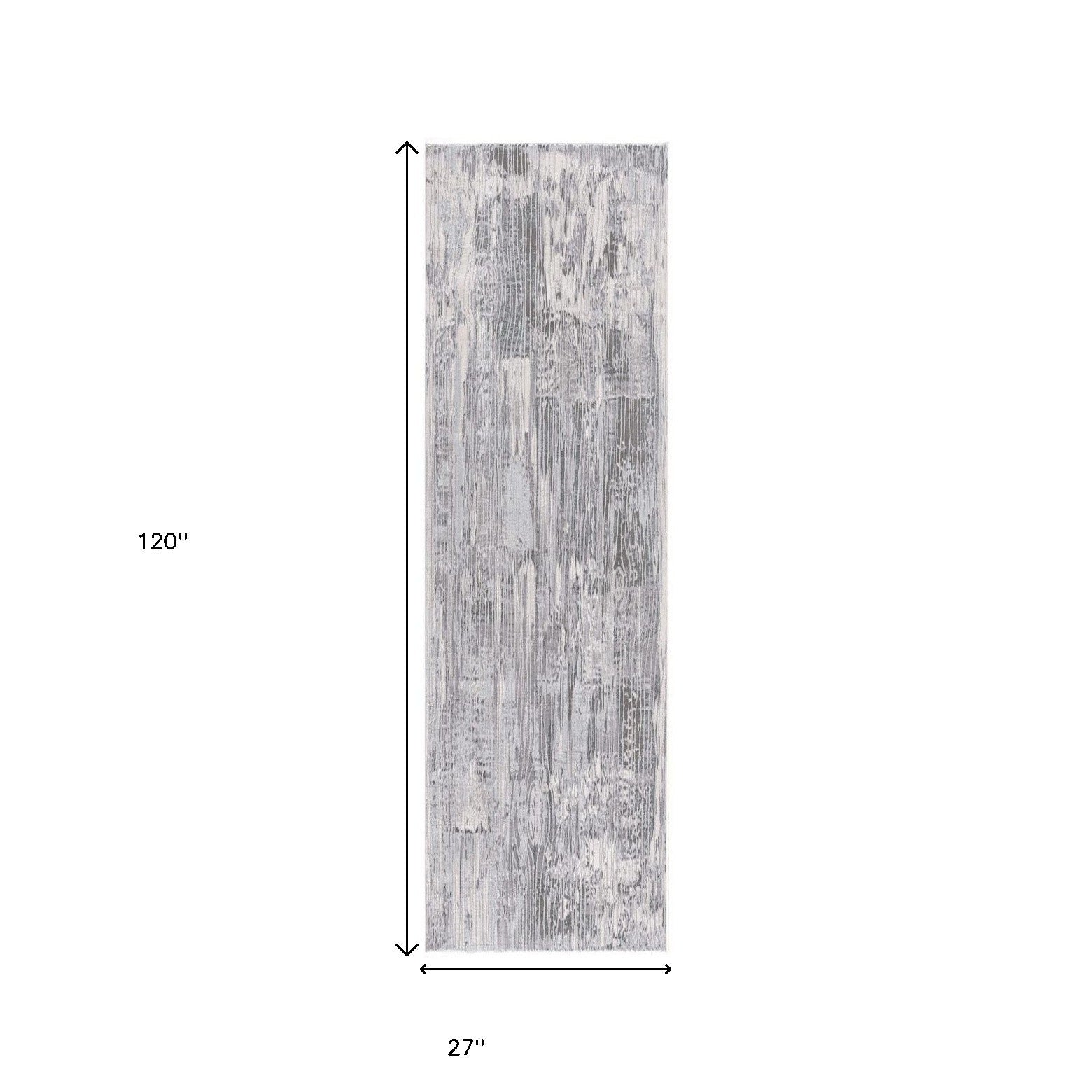 10' Blue Abstract Power Loom Runner Rug-Area Rugs-DECOROLALA