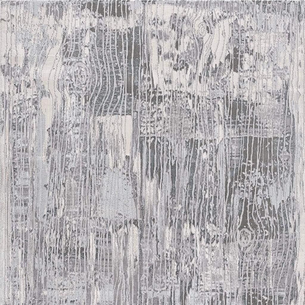 10' Blue Abstract Power Loom Runner Rug-Area Rugs-DECOROLALA