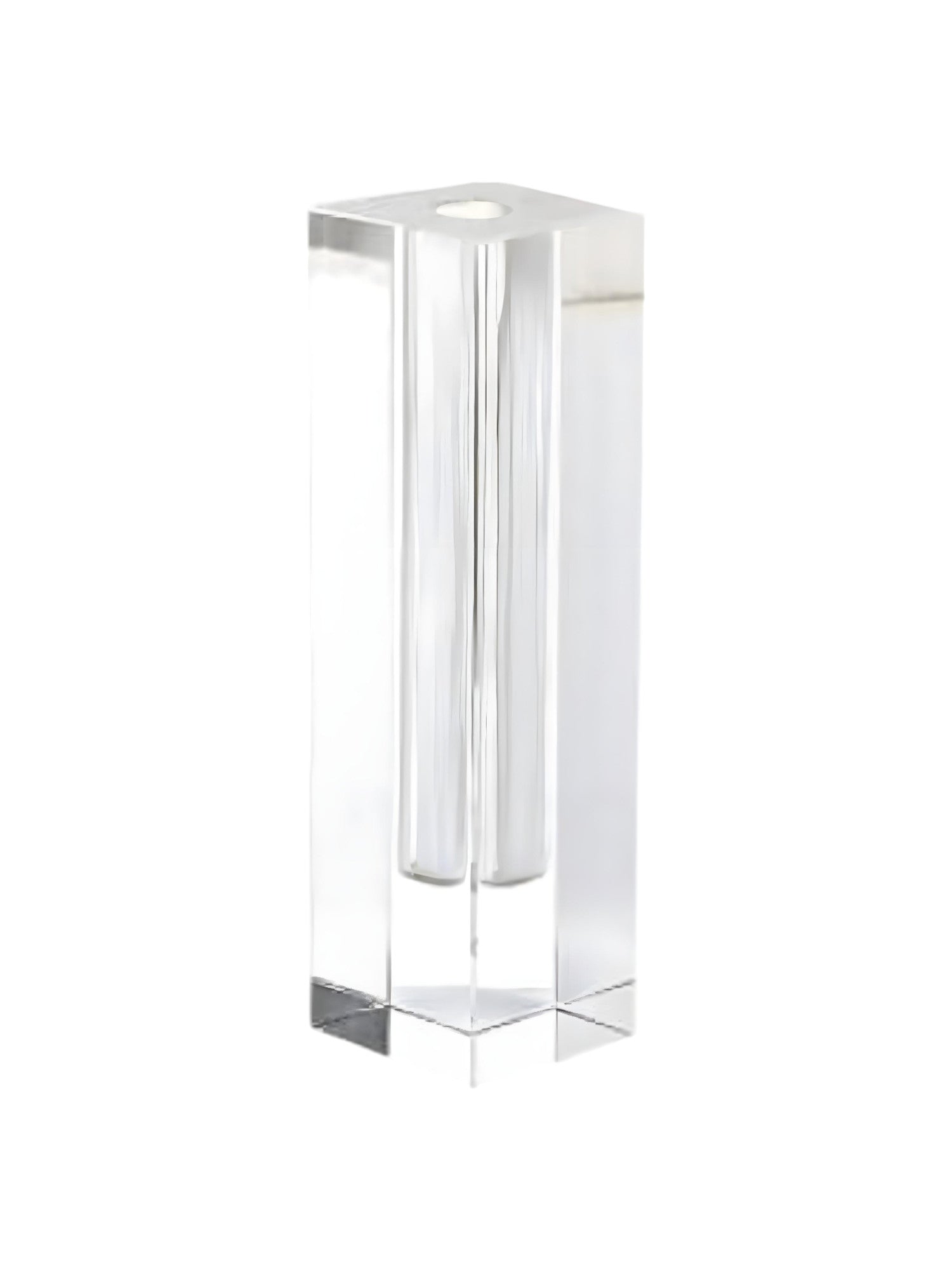 10" Clear Cylinder Crystal Glass Table Vase-Vases-DECOROLALA