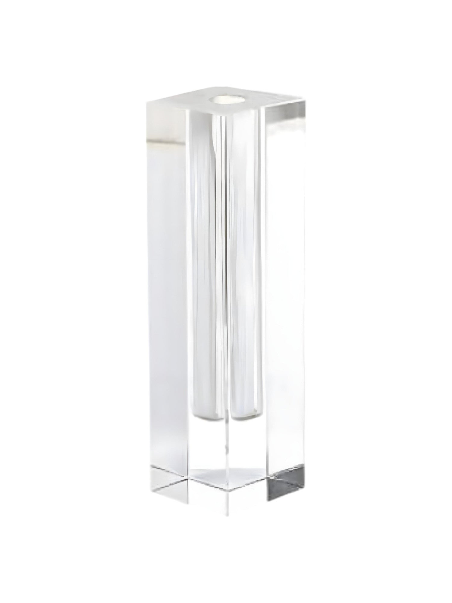 10" Clear Cylinder Crystal Glass Table Vase-Vases-DECOROLALA