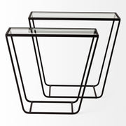 10" Clear Glass Frame Console Table-Console Tables-DECOROLALA