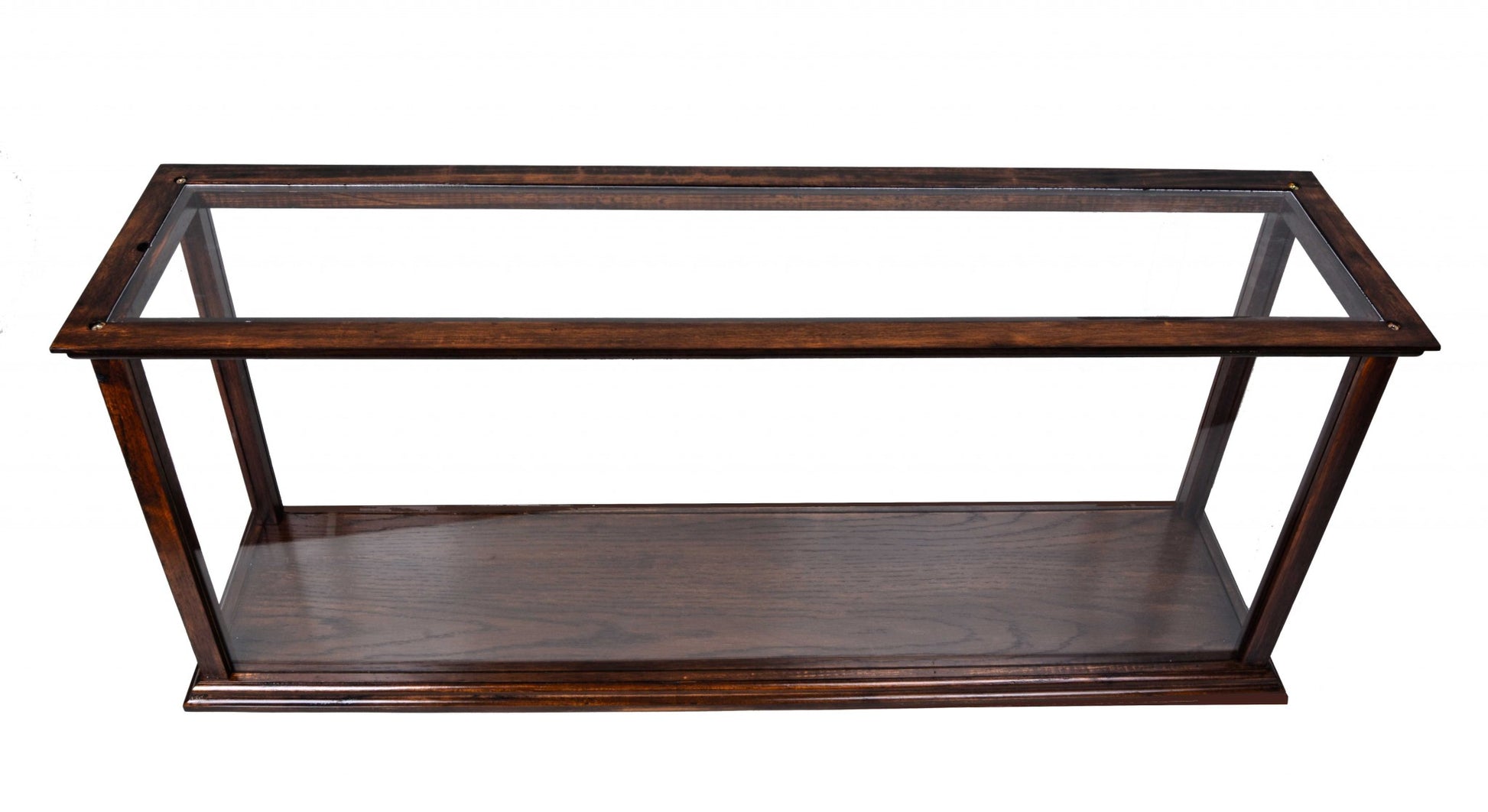 10" Dark Brown And Clear Glass Standard Display Stand-Cabinets-DECOROLALA