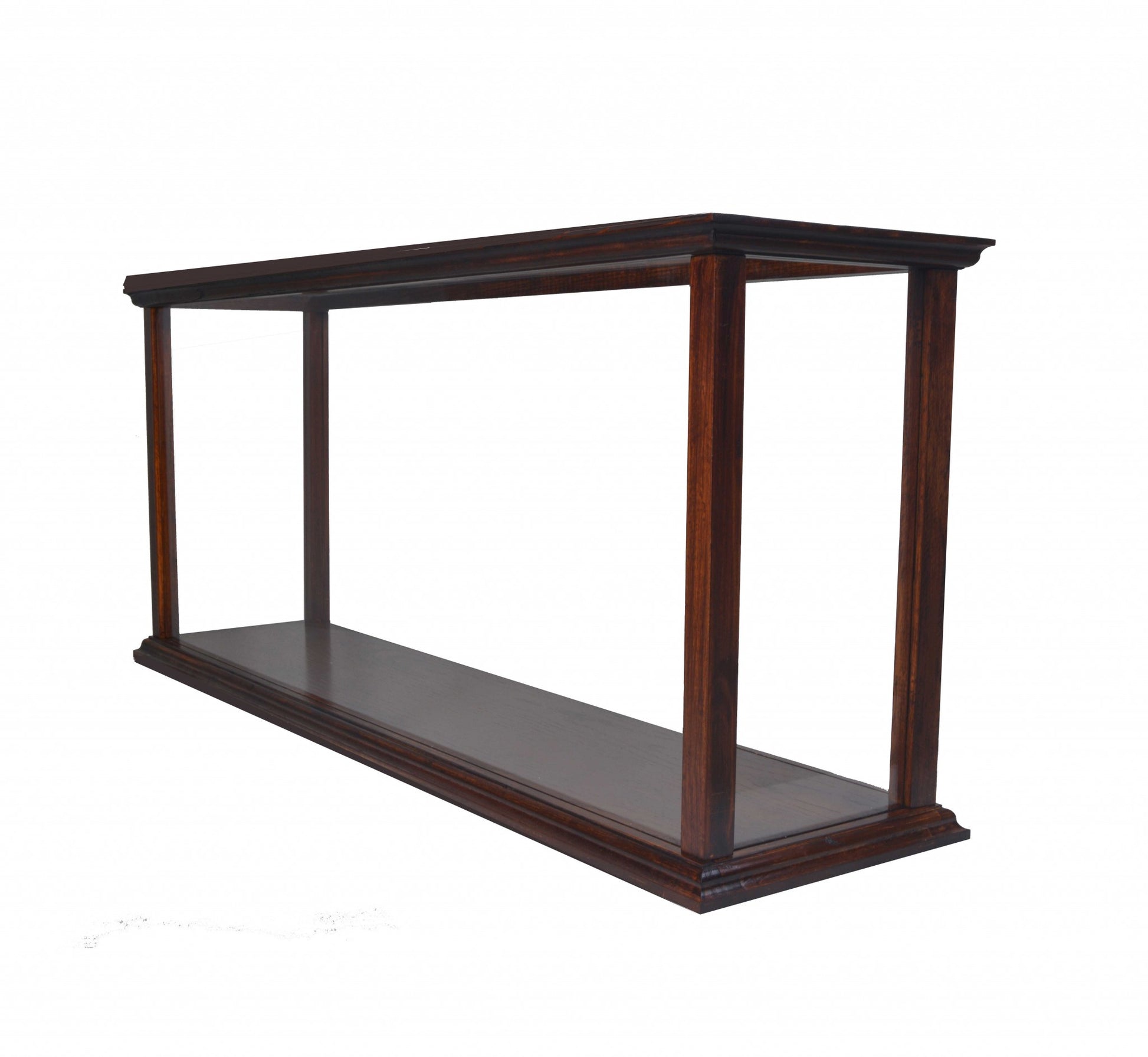 10" Dark Brown And Clear Glass Standard Display Stand-Cabinets-DECOROLALA