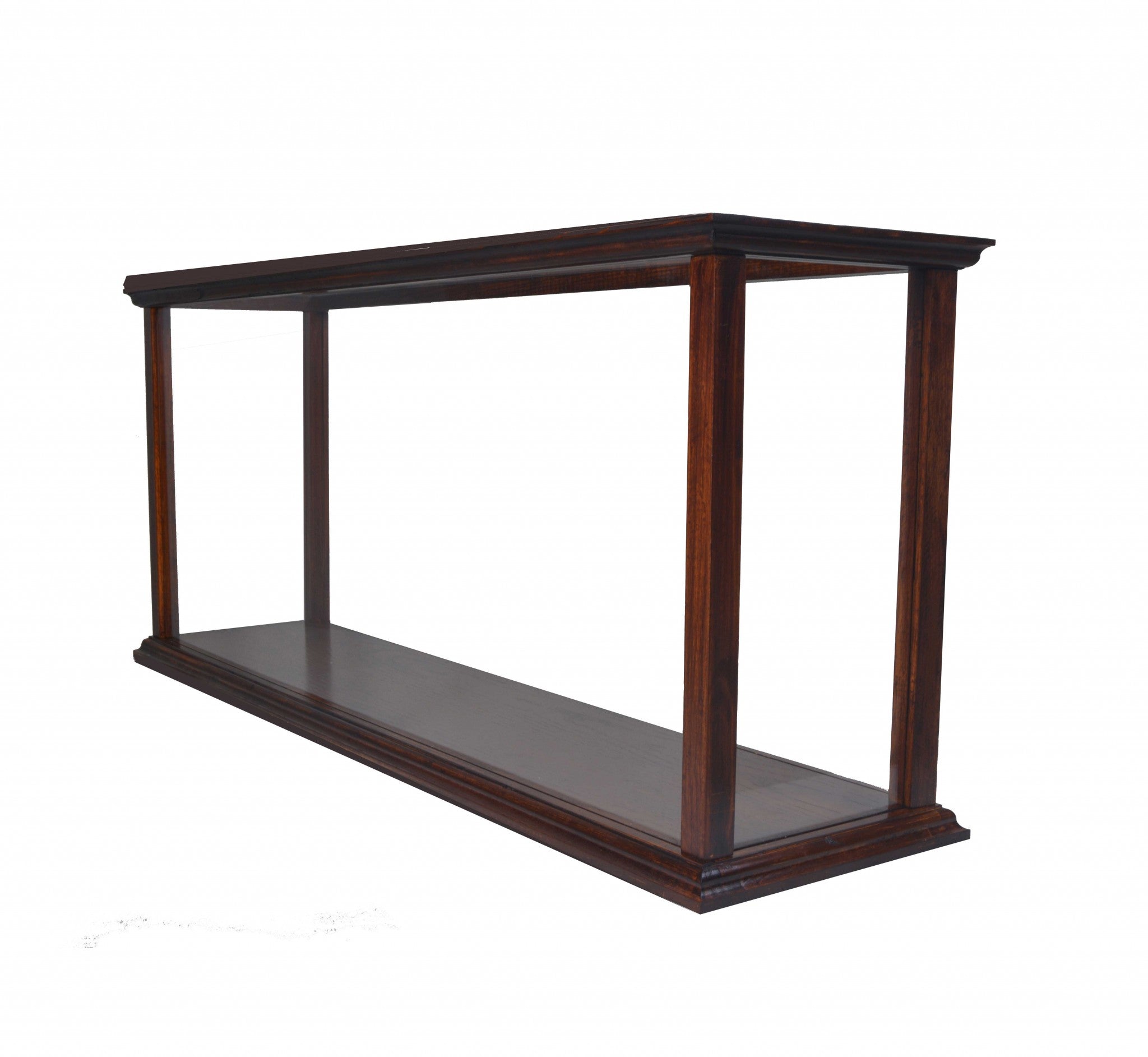 10" Dark Brown And Clear Glass Standard Display Stand-Cabinets-DECOROLALA