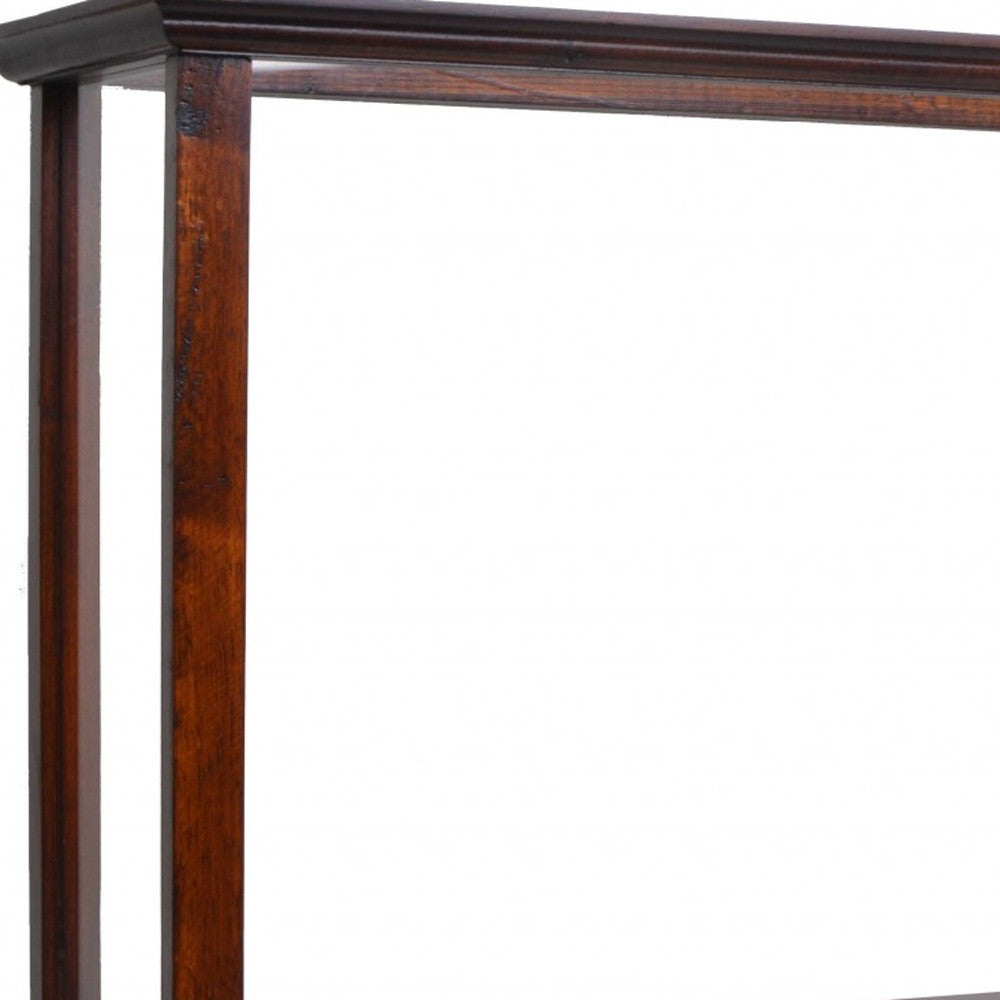 10" Dark Brown And Clear Glass Standard Display Stand-Cabinets-DECOROLALA