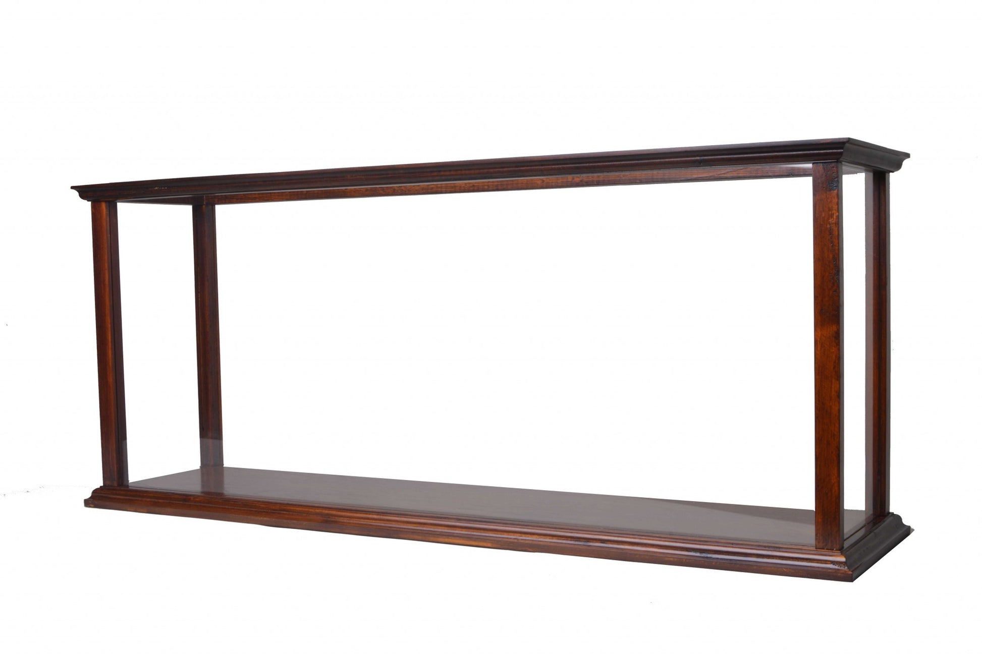 10" Dark Brown And Clear Glass Standard Display Stand-Cabinets-DECOROLALA