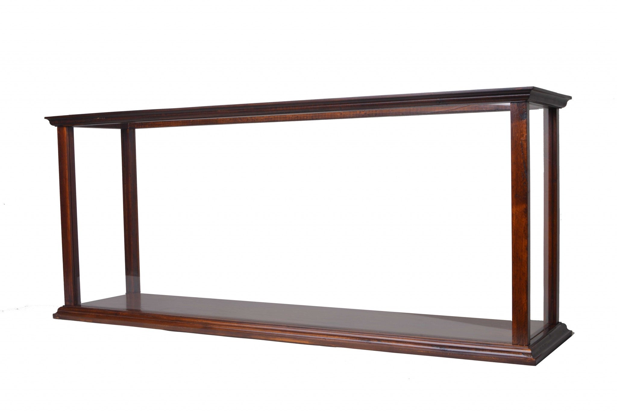 10" Dark Brown And Clear Glass Standard Display Stand-Cabinets-DECOROLALA