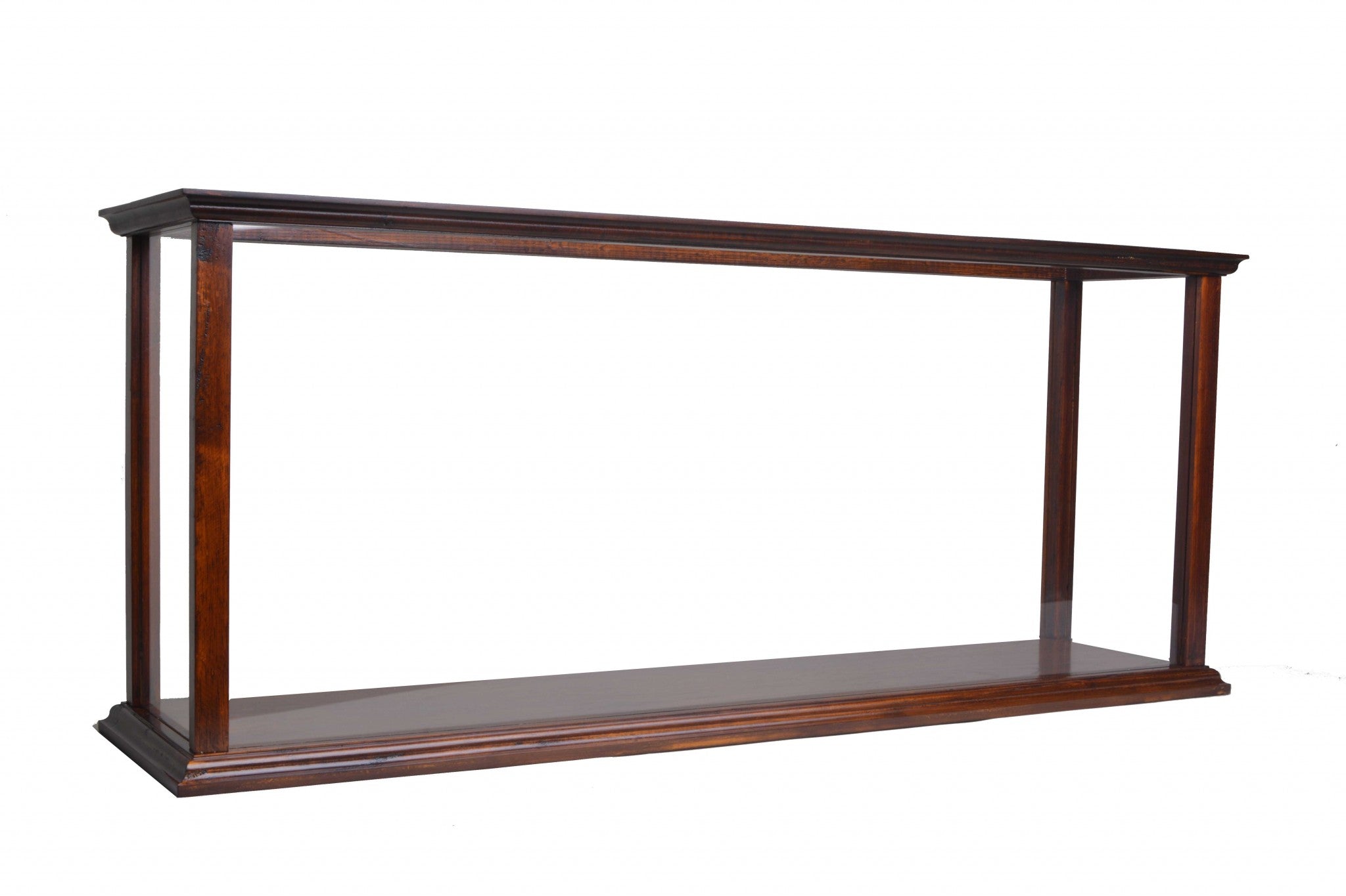 10" Dark Brown And Clear Glass Standard Display Stand-Cabinets-DECOROLALA