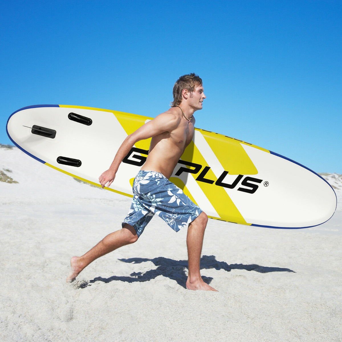 10 Feet Inflatable Stand Up Paddle Board with Backpack Leash and Aluminum Paddle-Surfing-DECOROLALA
