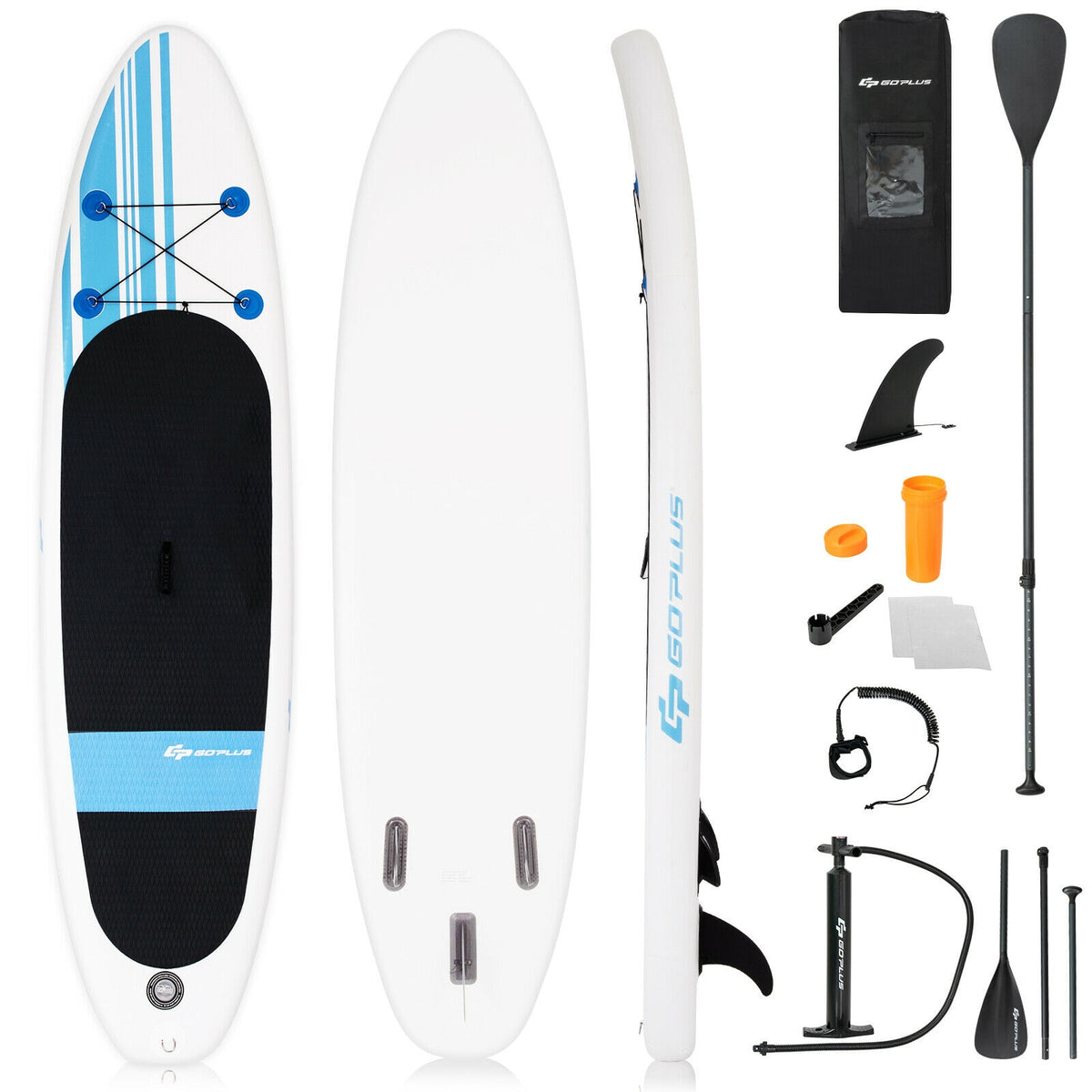 10 Feet Inflatable Stand Up Paddle Board with Carry Bag-Surfing-DECOROLALA