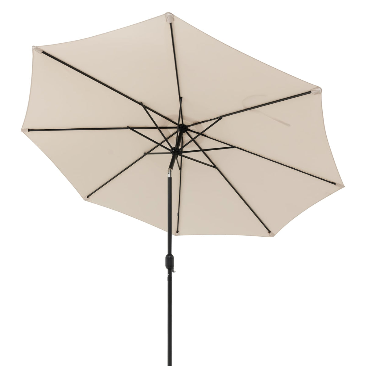10 Feet Outdoor Patio Umbrella with Tilt Adjustment and Crank-Beige-Outdoor Umbrellas-DECOROLALA