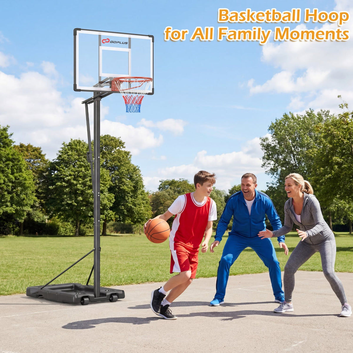 10 Feet Portable Basketball Hoop Outdoor for Adults-Sporting Goods-DECOROLALA