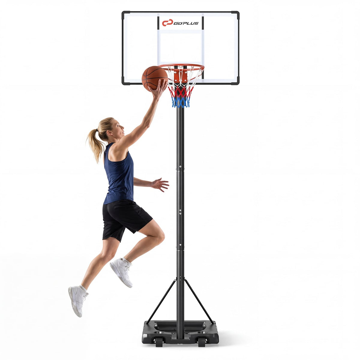 10 Feet Portable Basketball Hoop Outdoor for Adults-Sporting Goods-DECOROLALA