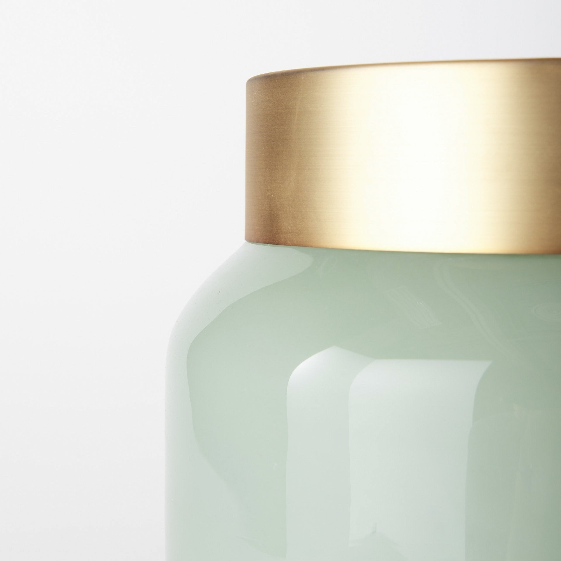 10" Green Abstract Cylinder Crystal Glass Table Vase-Vases-DECOROLALA