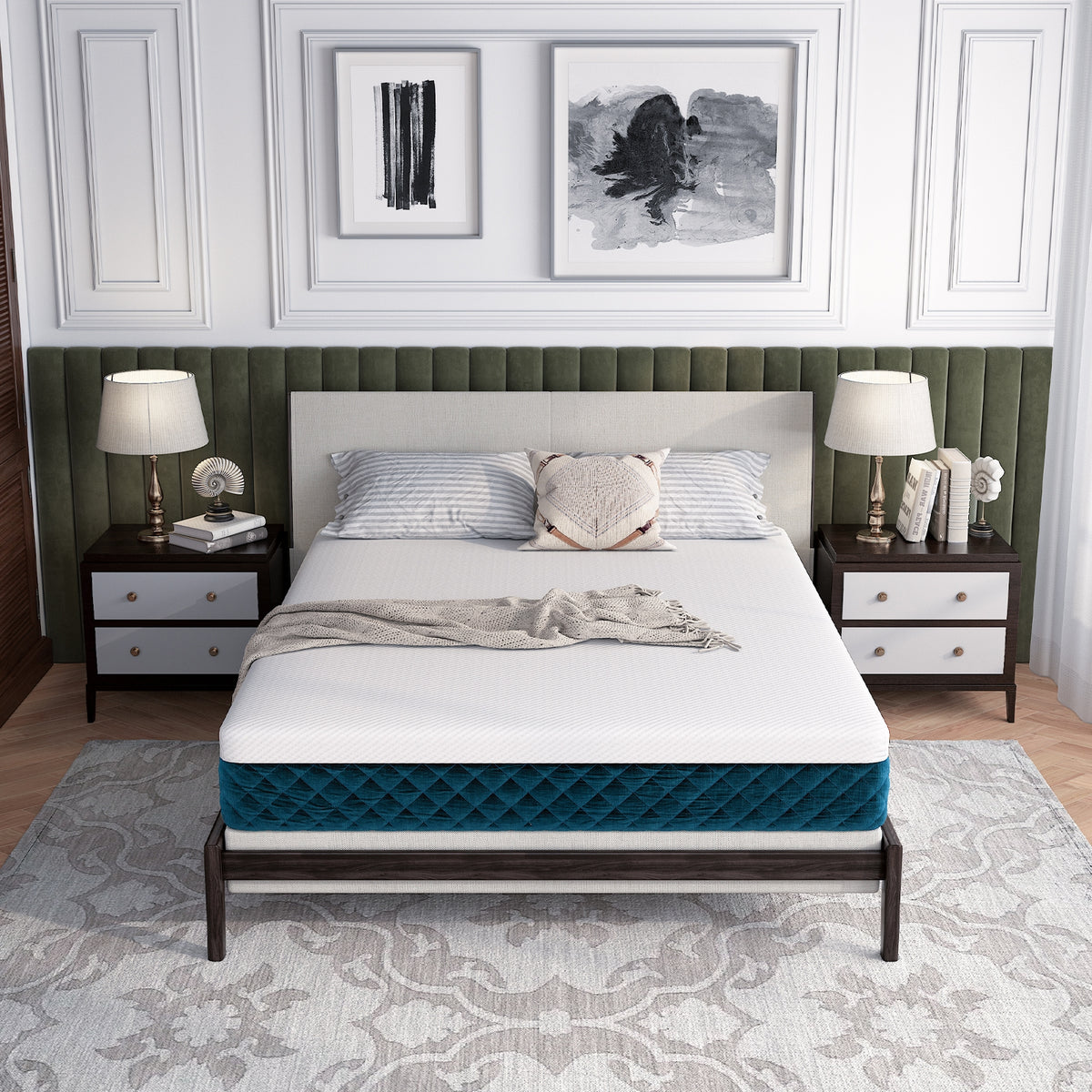 10 Inch Mattress with Jacquard Fabric Cover in a Box-Full Size-Mattresses-DECOROLALA