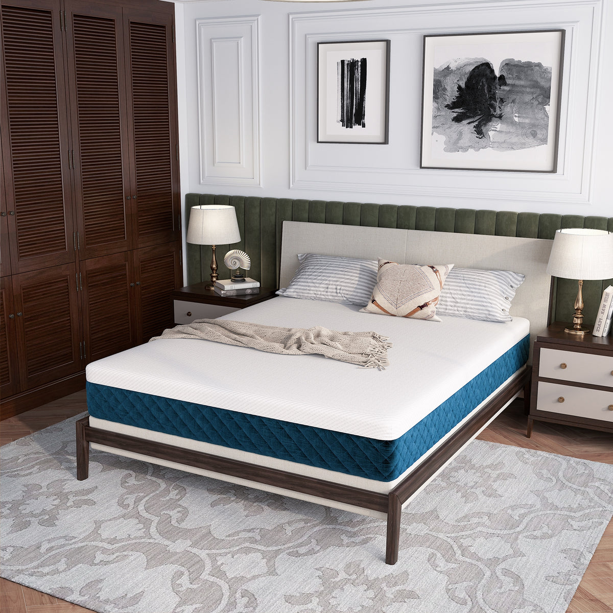 10 Inch Mattress with Jacquard Fabric Cover in a Box-Full Size-Mattresses-DECOROLALA