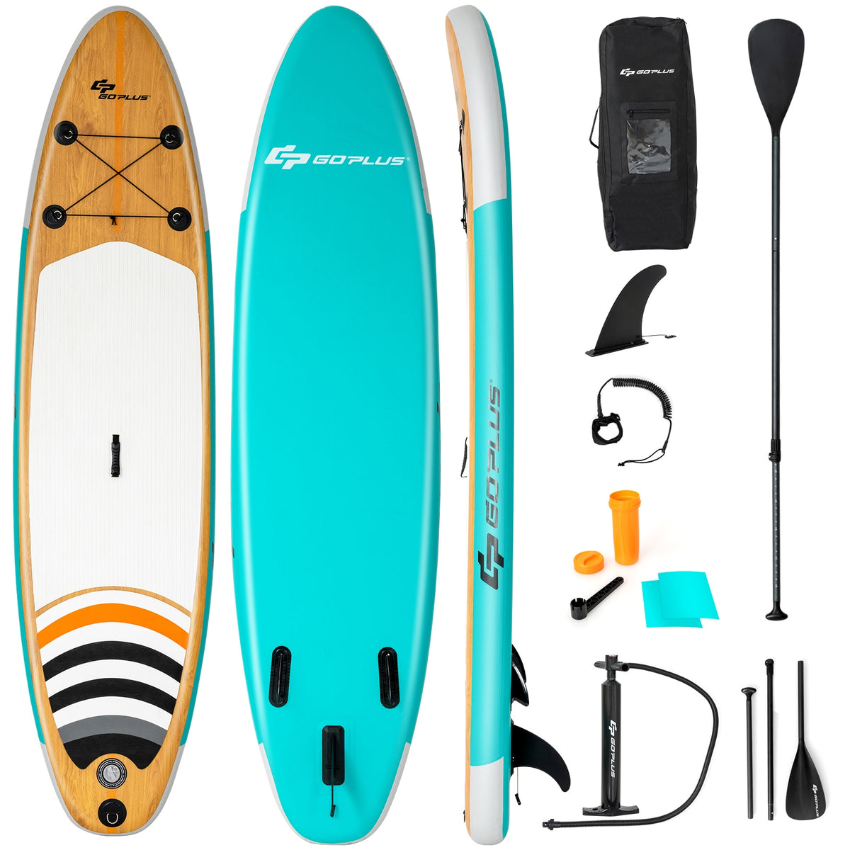 10' Inflatable Stand up Paddle Board Surfboard SUP with Bag-Surfing-DECOROLALA