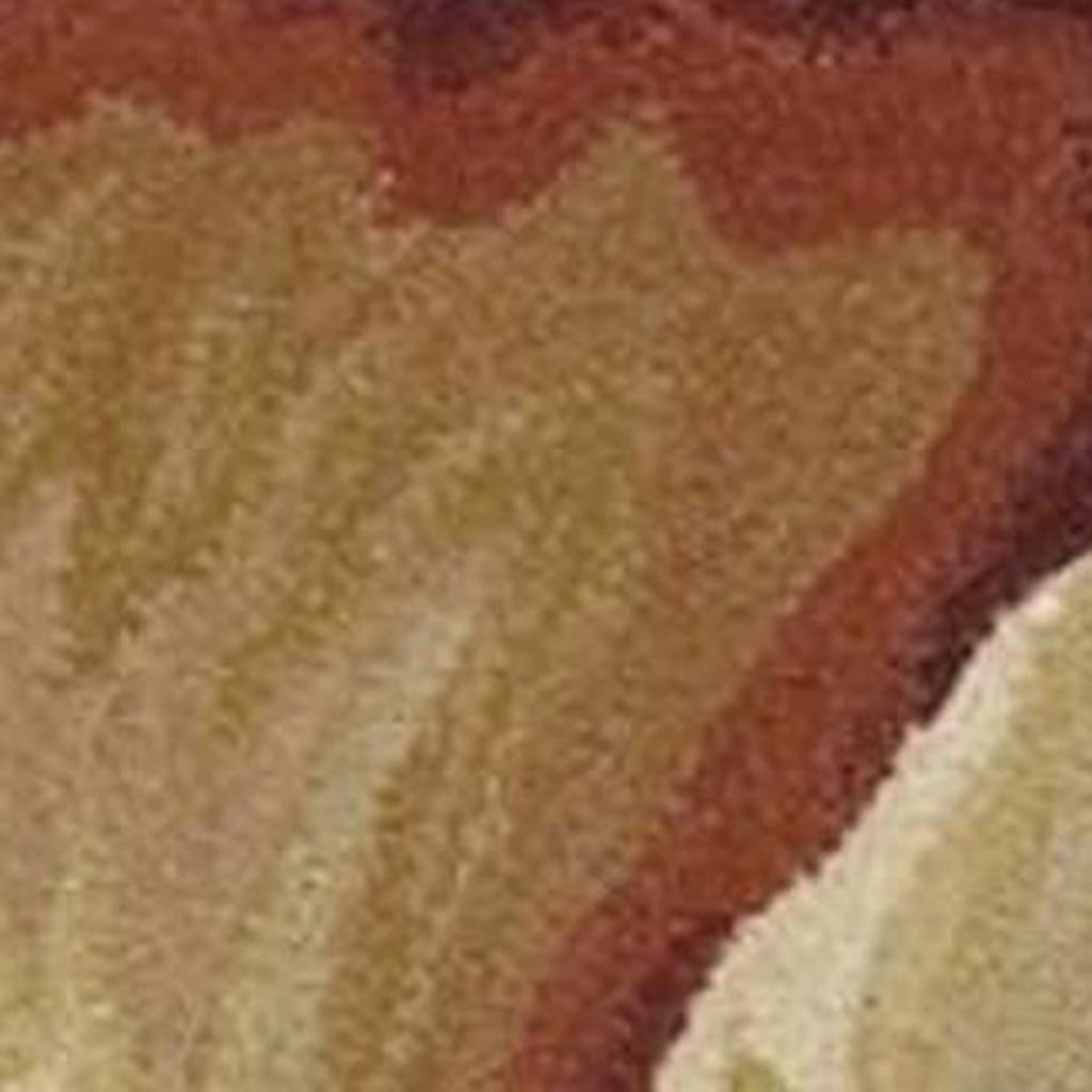 10' Ivory Green And Red Wool Tropical Botanical Hand Tufted Runner Rug-Area Rugs-DECOROLALA