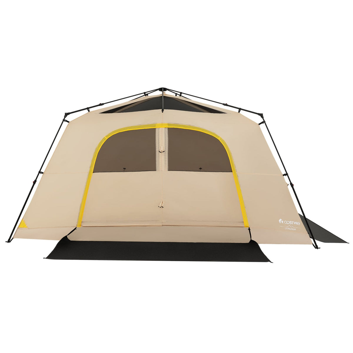 10 Person Instant Cabin Camping Tent with Rainfly 13 ft x 9 ft Portable Large Family Tent-Coffee-Tents-DECOROLALA