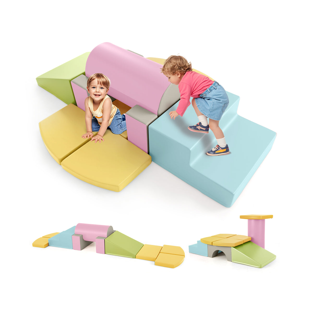 10-Piece Foam Climbing Toys for Toddlers