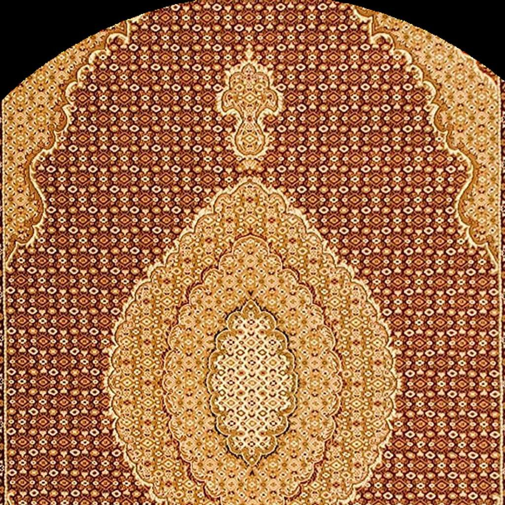 10' Red And Beige Oriental Runner Rug-Area Rugs-DECOROLALA